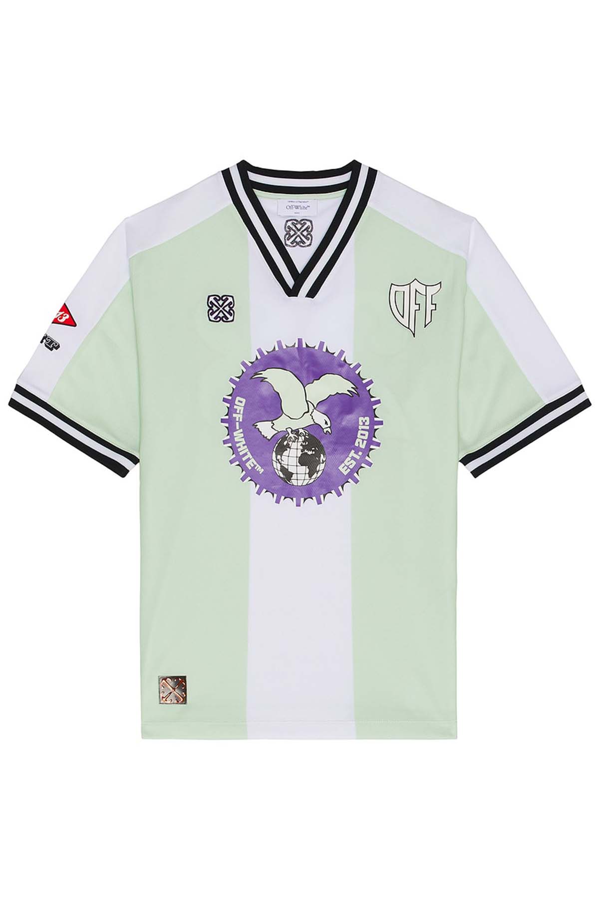 Off-White Herrren Cap 23 Soccer Shirt Grün/Weiss BEIGE Bild 1