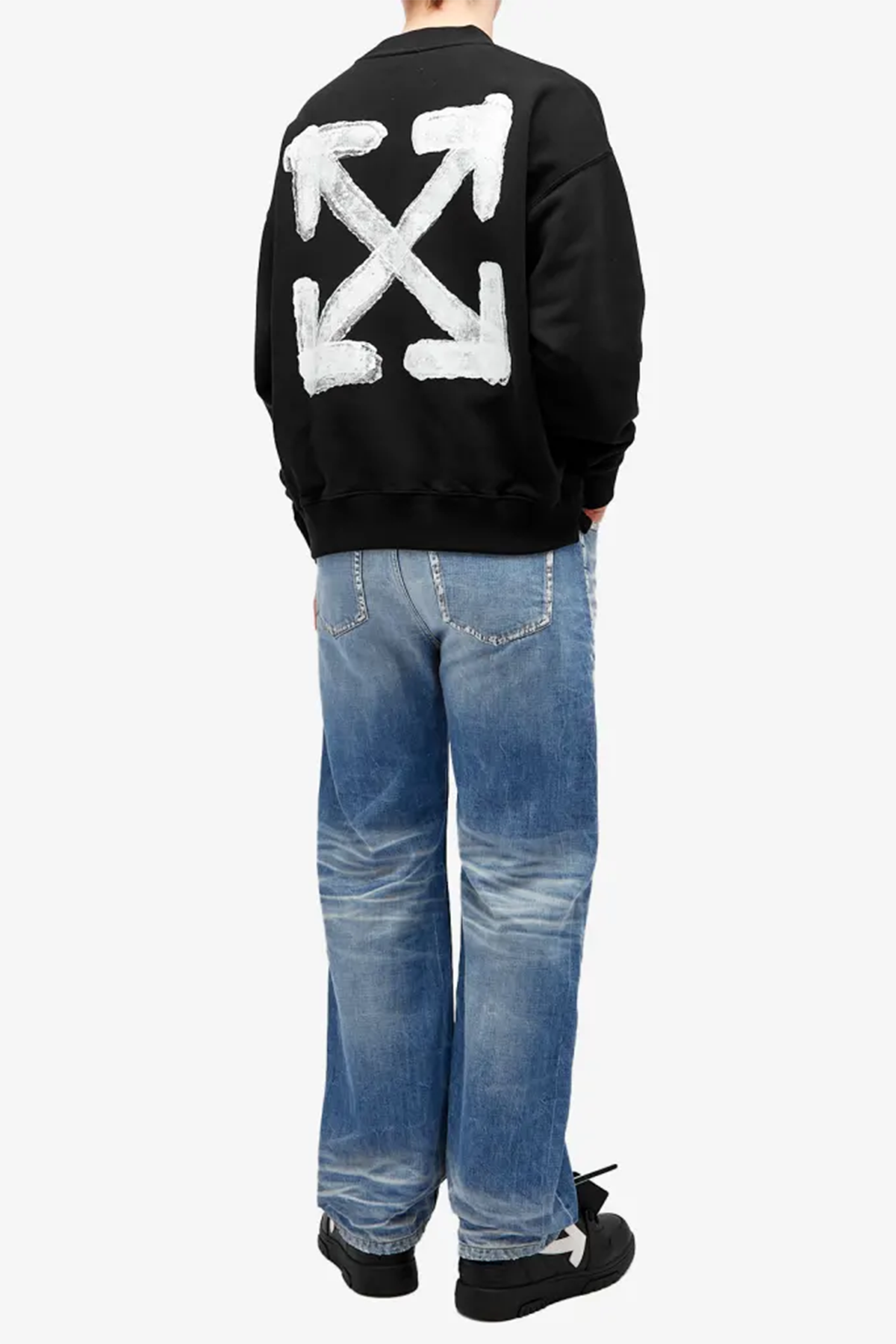 Off-White Sweatshirt SPRAY ARROW SKATE CREWNECK Schwarz/Weiß SCHWARZ SCHWARZ Bild 2