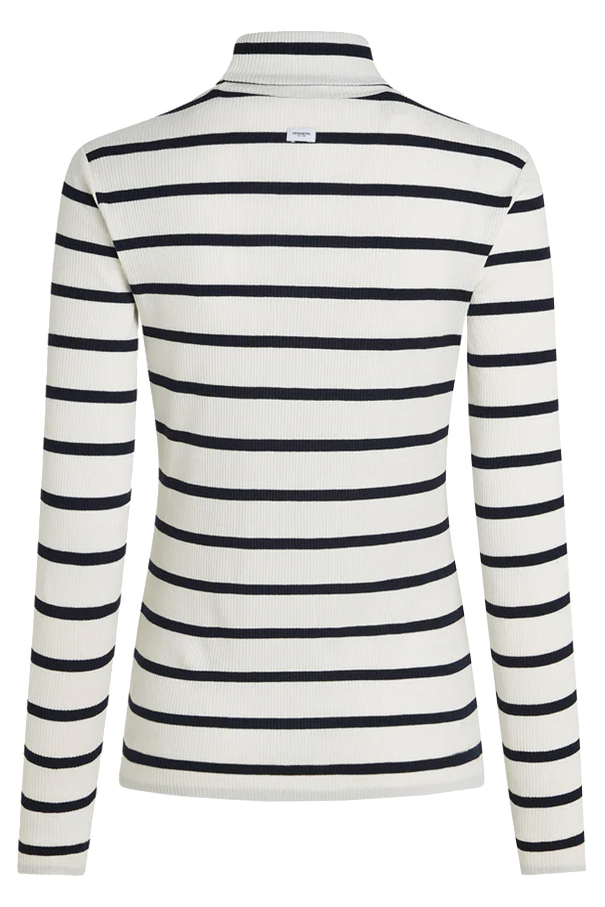 Penn & Ink N.Y Damen Langarmshirt mit Streifen Weiss/Blau ecru navy Bild 3