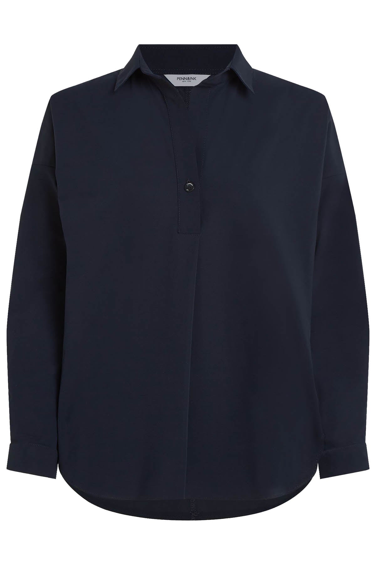 Penn & Ink N.Y Damen Schlupfbluse Magda Navy WEISS Bild 1