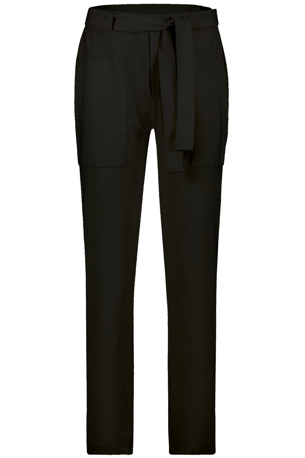 Penn & Ink N.Y Damen Stretchhose mit Bindegürtel Schwarz SCHWARZ Bild 1