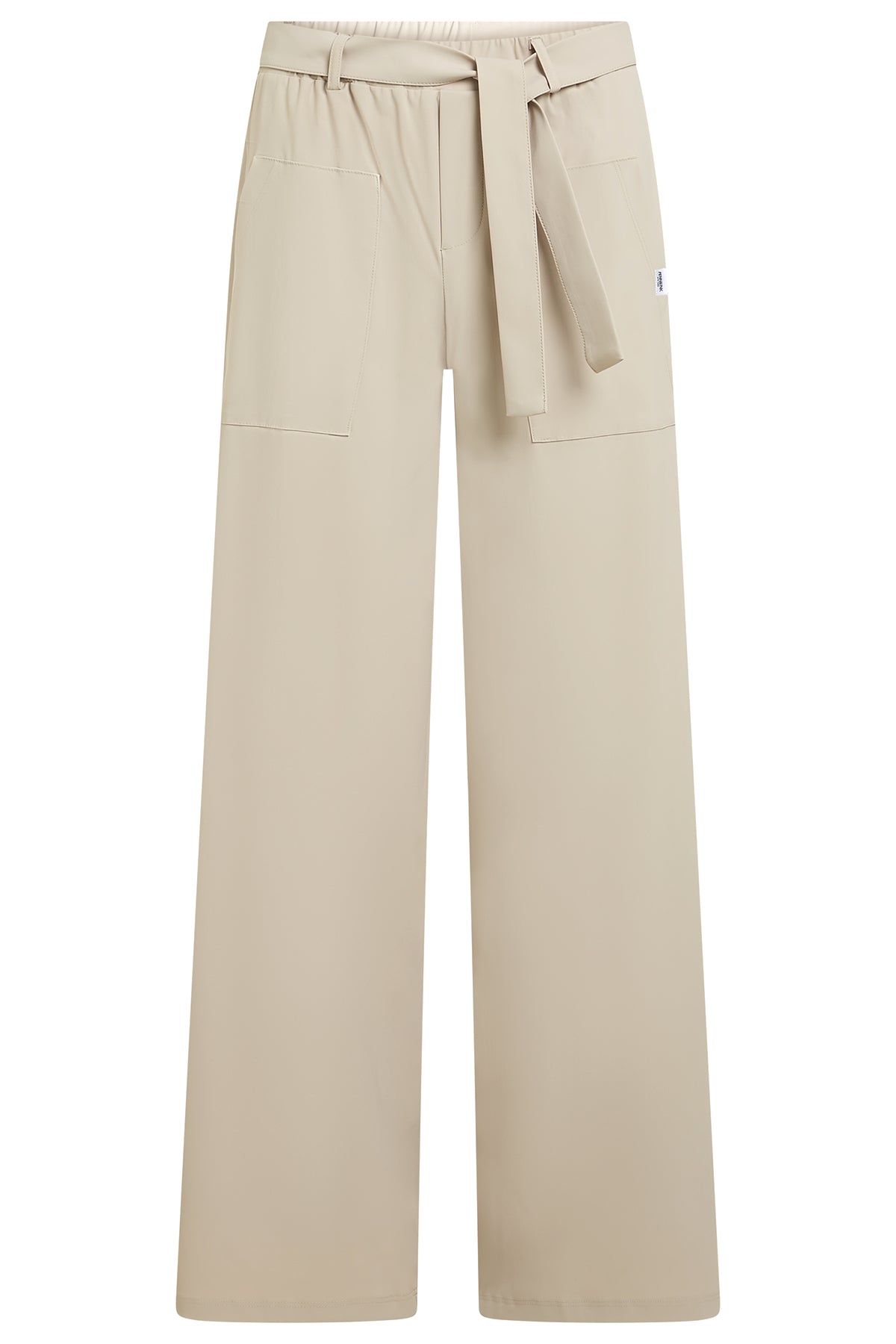 Penn & Ink N.Y Damen Stretchhose mit Bindegürtel Beige 03 sand Bild 1
