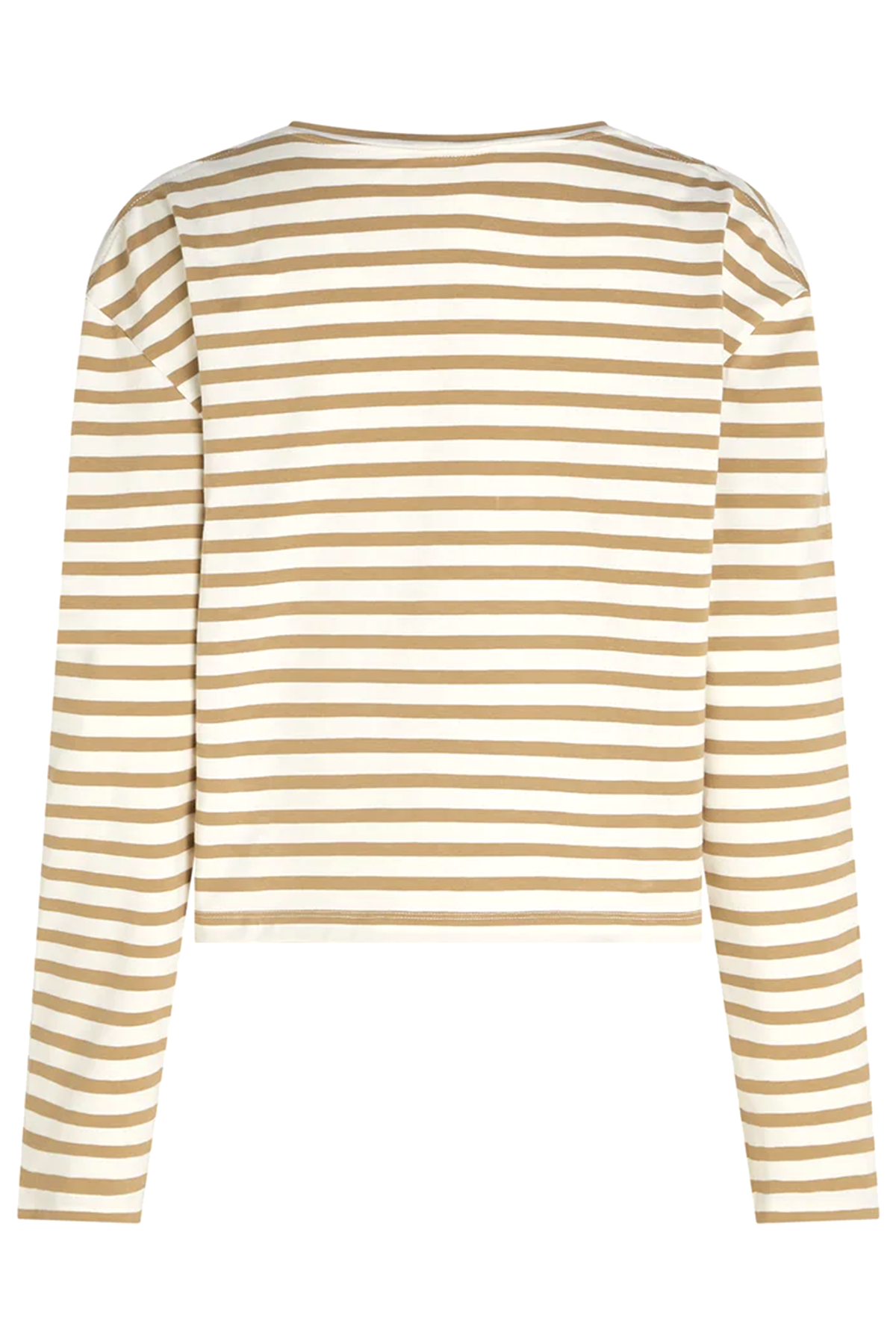 Penn & Ink N.Y gestreiftes Damen Langarmshirt Ecru/Tanine 05-659 ecru tanine Bild 2