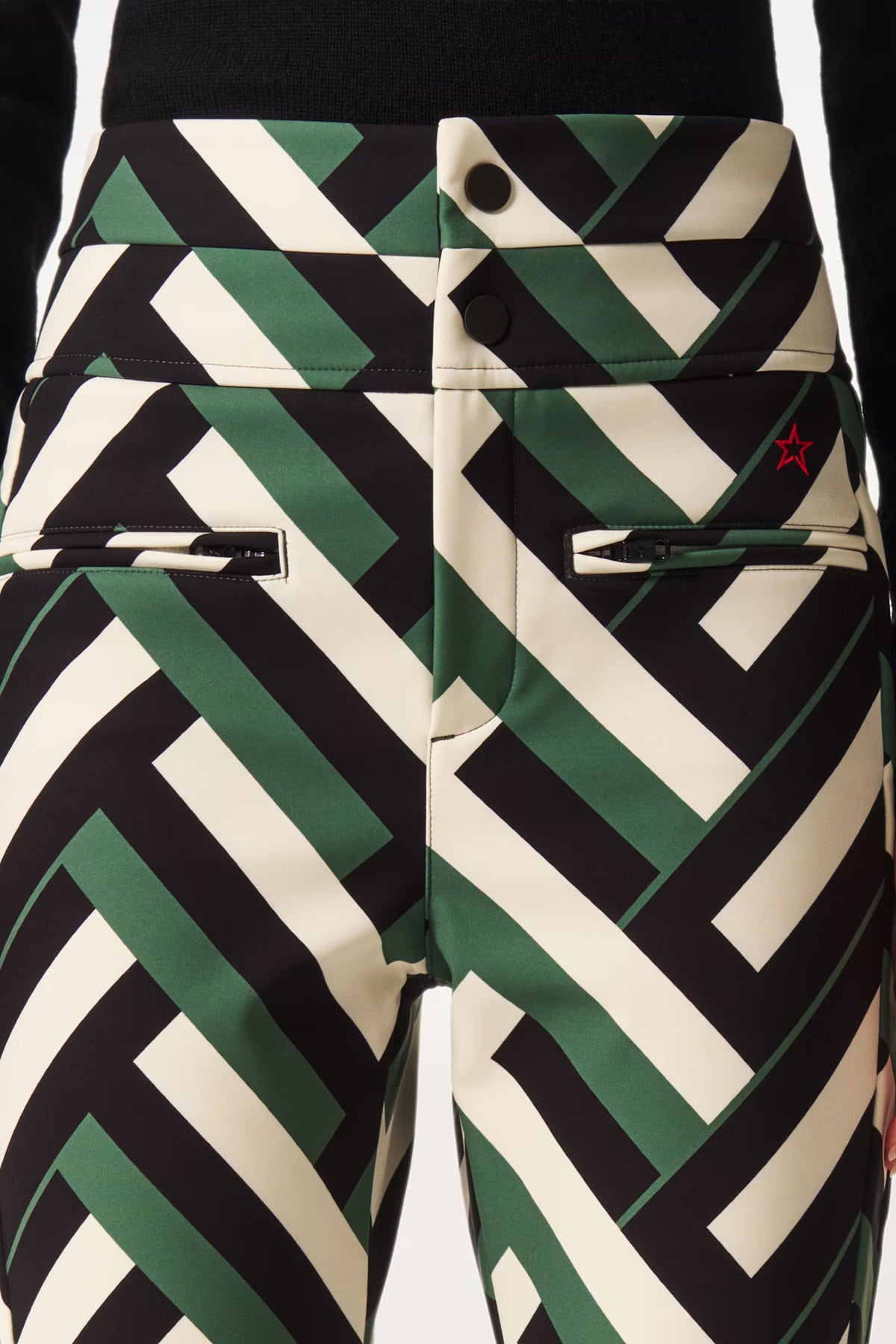 Perfect Moment Damen Skihose Aurora High Waist Waffle Print Grün waffle print - green Bild 4