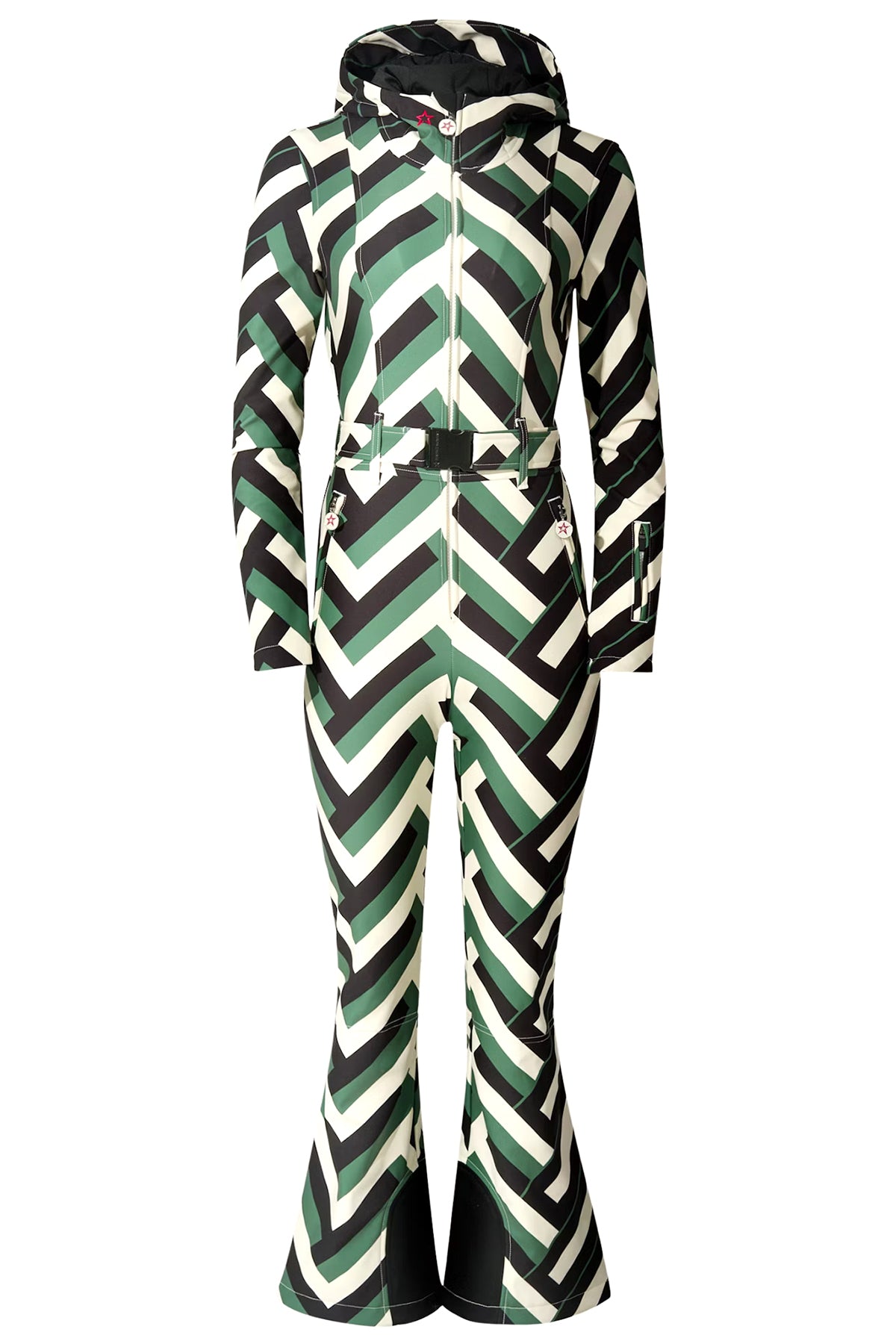 Perfect Moment Damen Skioverall Tignes Waffle Print Grün waffle print - green Bild 1