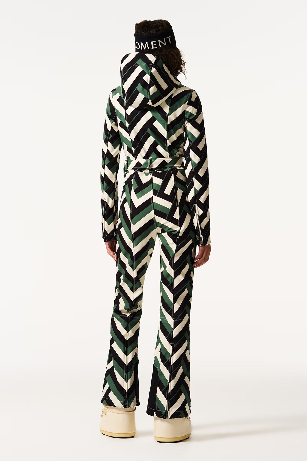 Perfect Moment Damen Skioverall Tignes Waffle Print Grün waffle print - green Bild 3