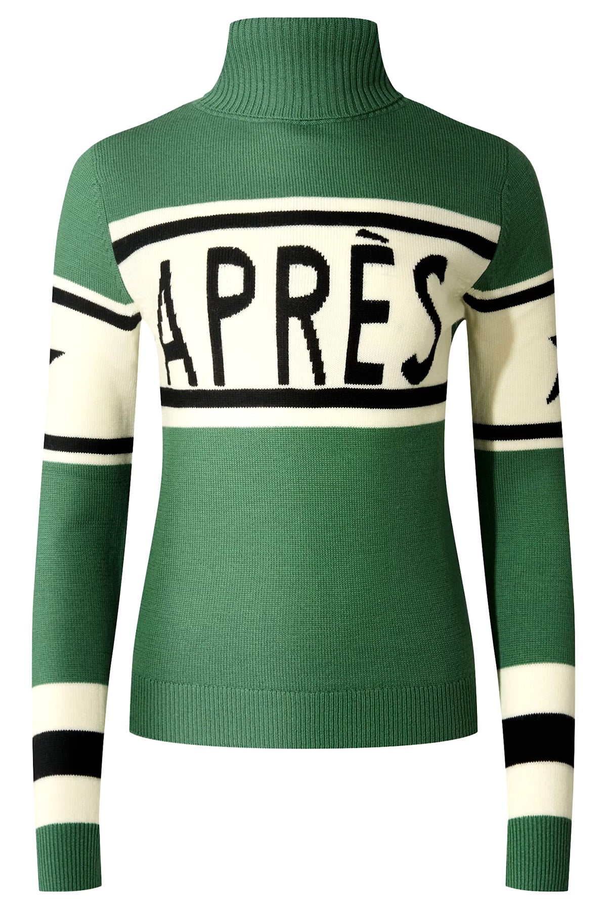 Perfect Moment Damen Strickpullover Schild "Aprés" Grün parisian green Bild 1