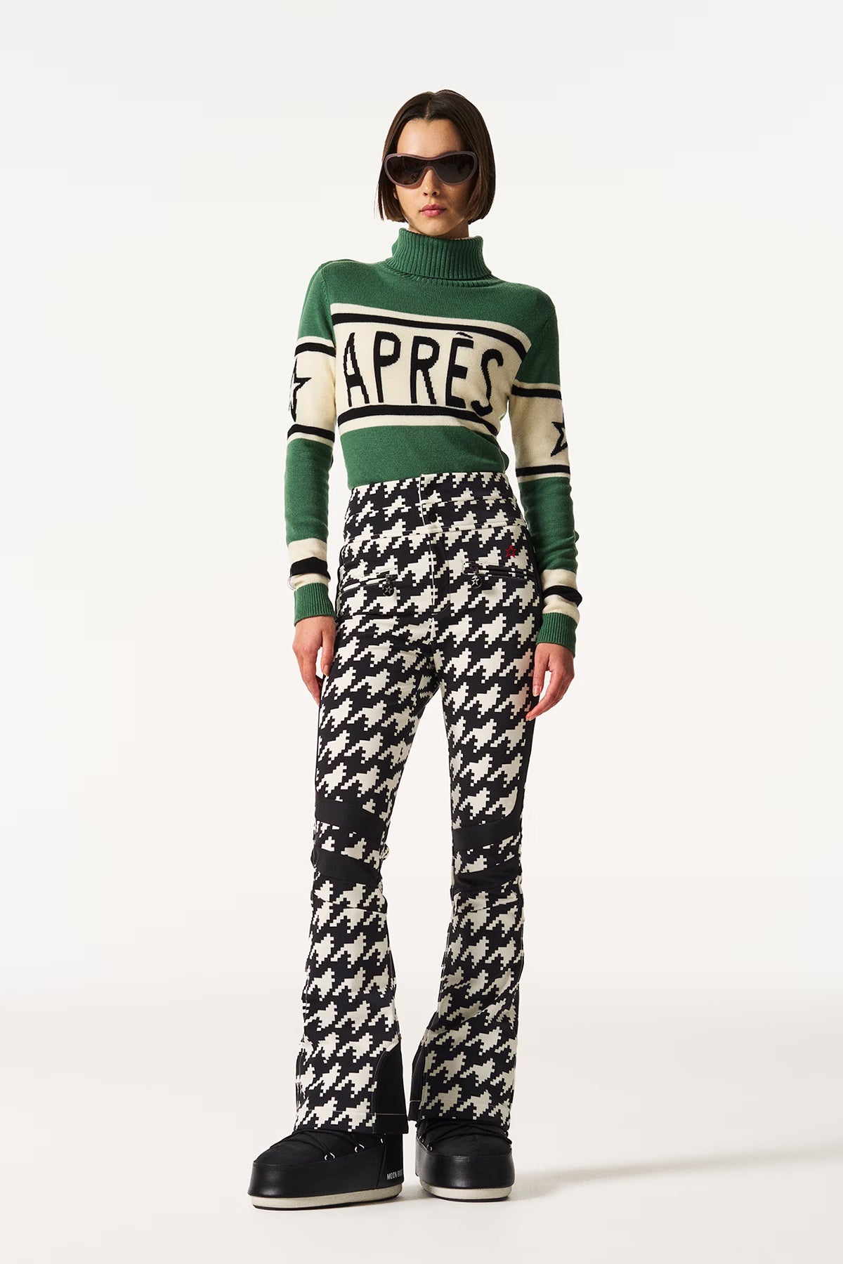 Perfect Moment Damen Strickpullover Schild "Aprés" Grün parisian green Bild 2