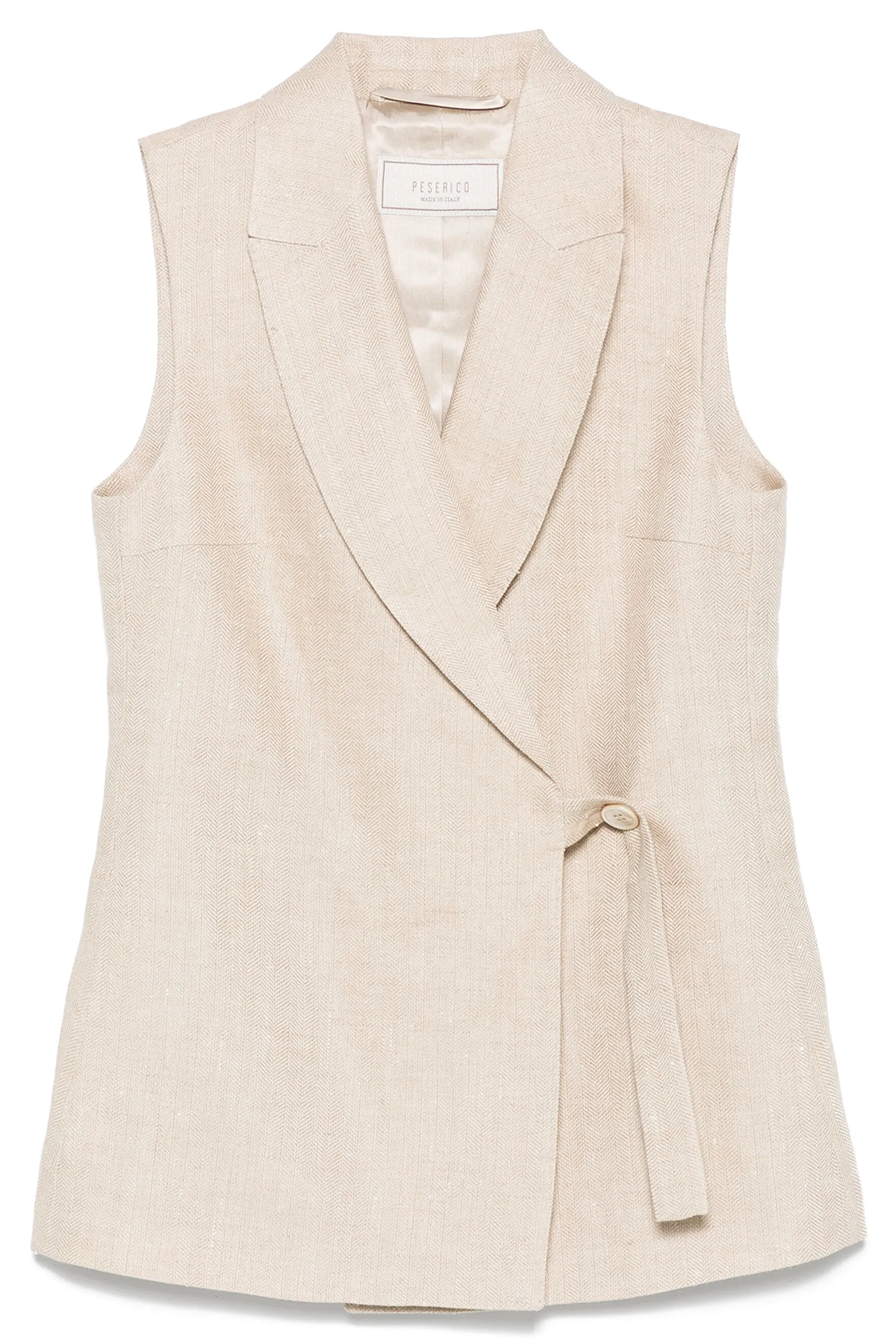 Peserico Damen Leinenweste Beige BEIGE Bild 1