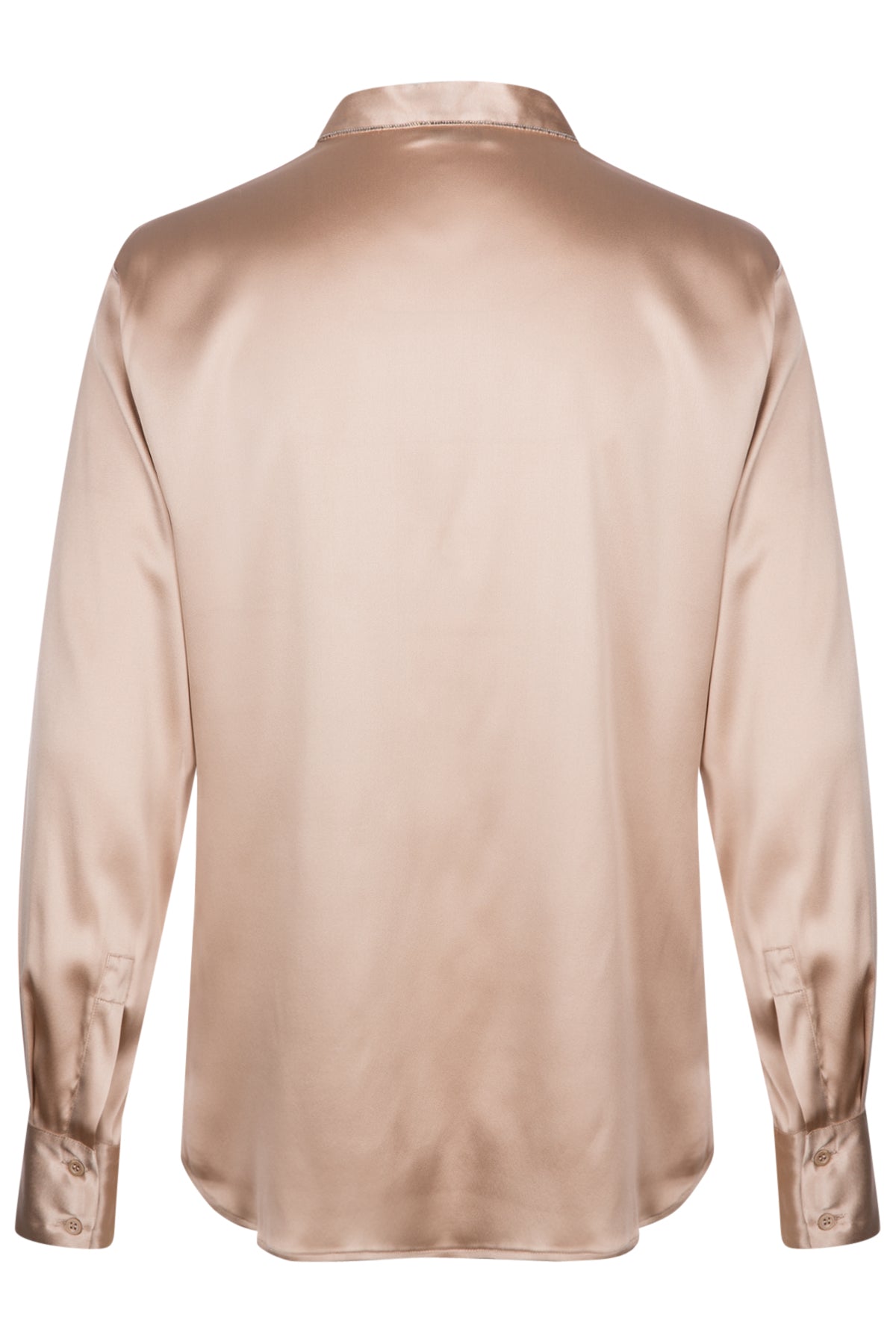 Peserico Damen Shiny Seidenbluse Braun HELLBRAUN Bild 2