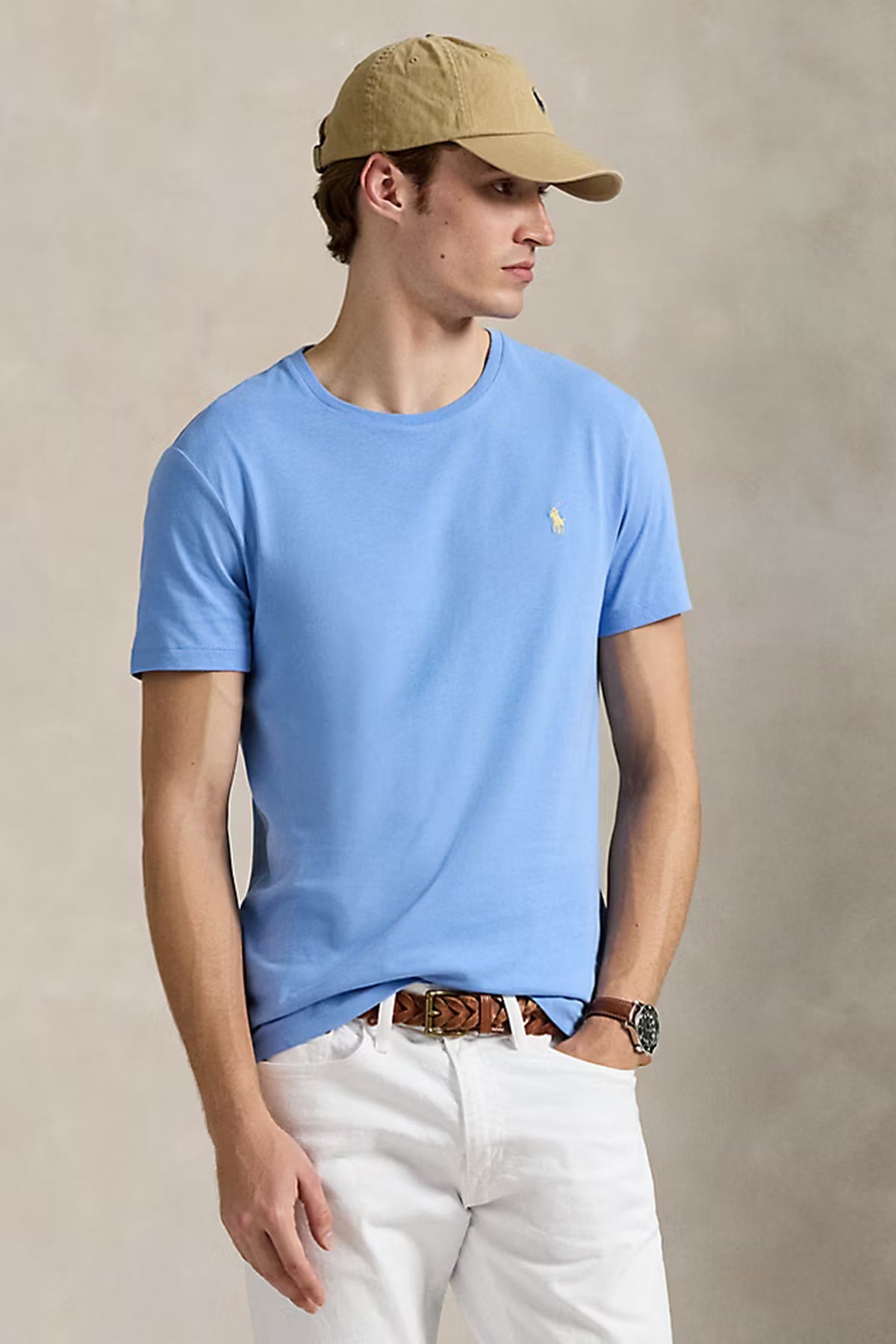 Polo Ralph Lauren Herren Custom-Slim-Fit T-Shirt Bristol Blue BRISTOL BLUE/C1359 Bild 2