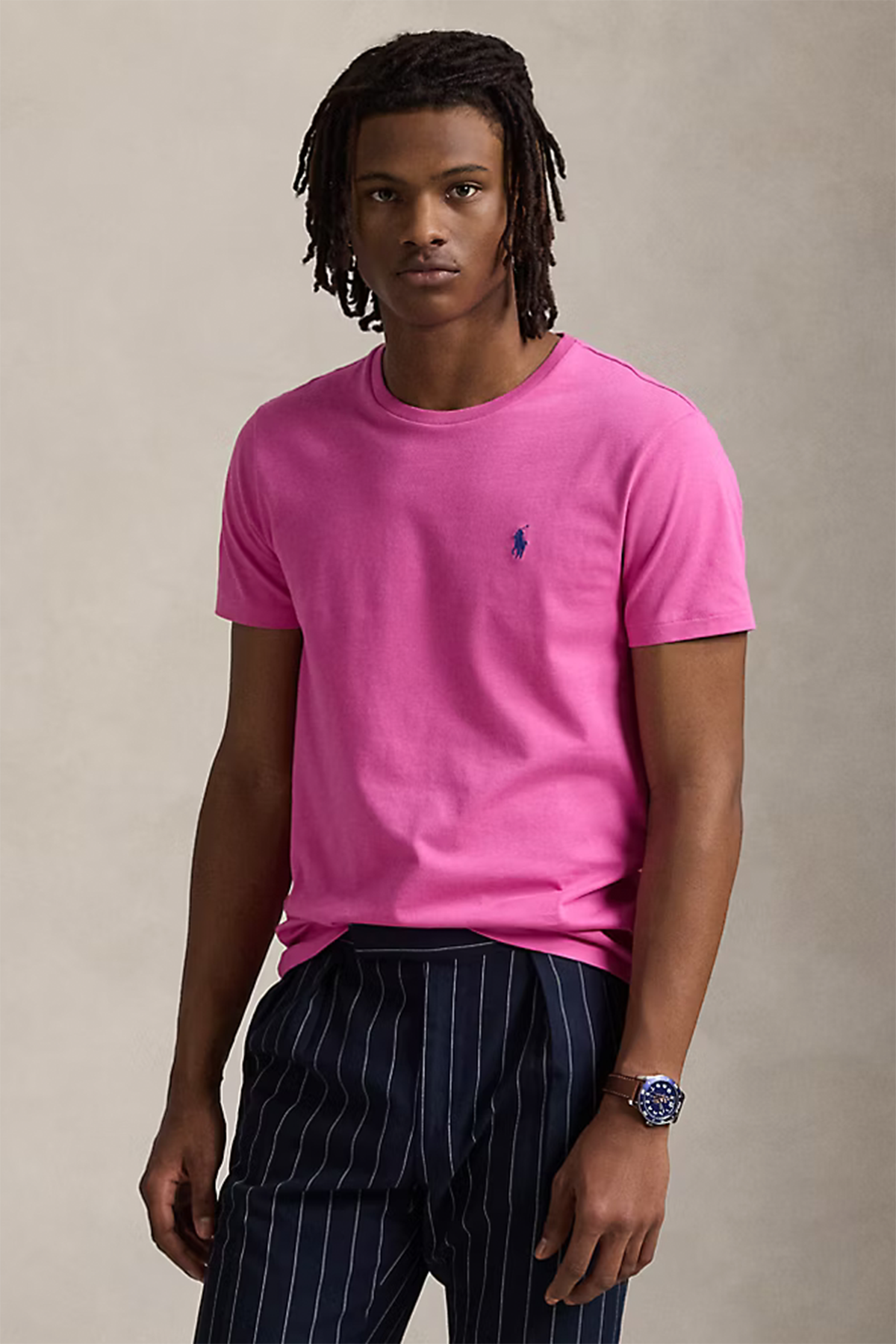 Polo Ralph Lauren Herren Custom-Slim-Fit T-Shirt Peony ROSA Bild 2