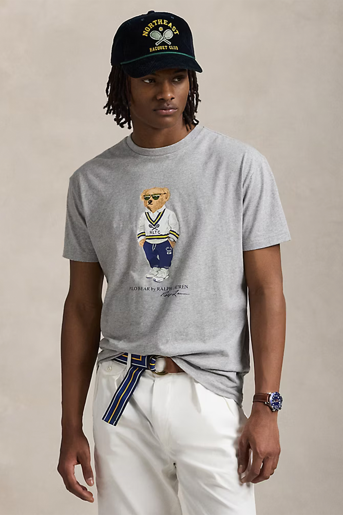 Polo Ralph Lauren Herren Jersey-T-Shirt mit Polo Bear Grau GRAU Bild 2