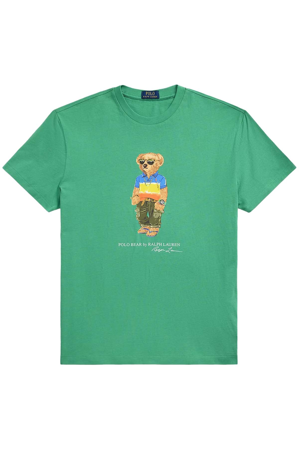 Polo Ralph Lauren Herren Jersey-T-Shirt mit Polo Bear Raft Green GRÜN Bild 1