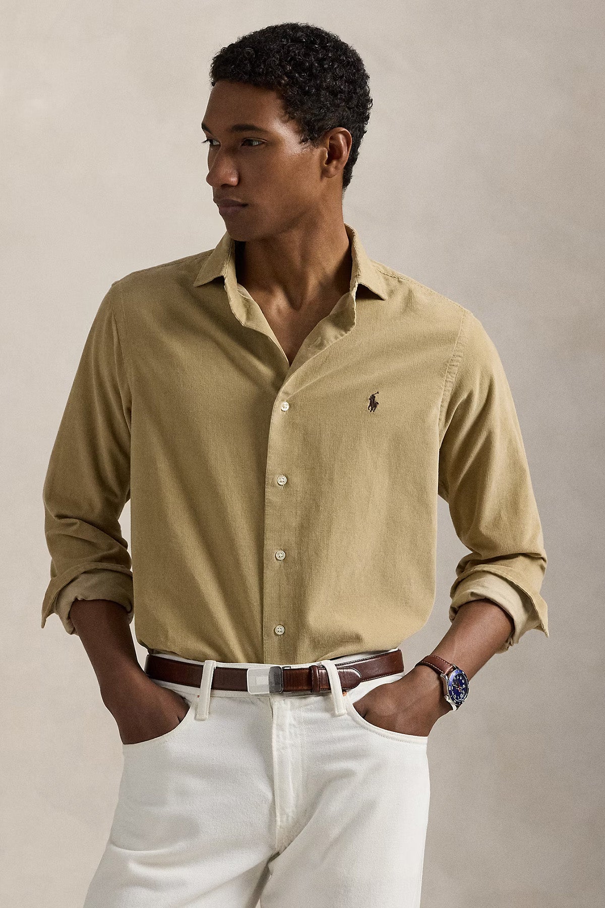 Polo Ralph Lauren Herren Kordsamthemd Coastal Beige COASTAL BEIGE Bild 3