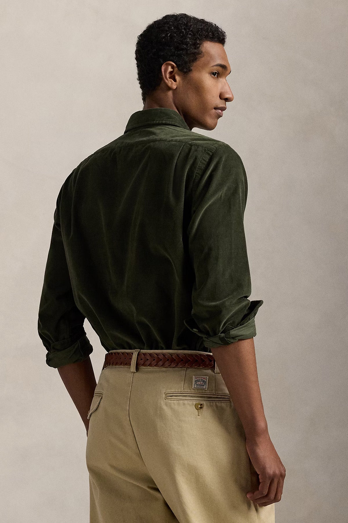 Polo Ralph Lauren Herren Kordsamthemd Estate Olive ESTATE OLIVE Bild 3