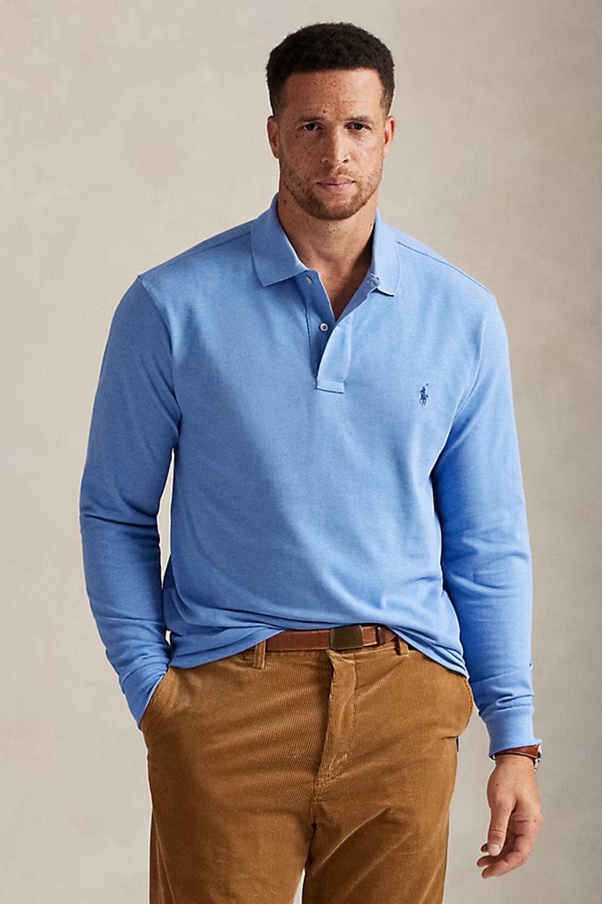 Polo Ralph Lauren Herren Langarm-Poloshirt Soft Royal Heather SOFT ROYAL HEATHER/C7998 Bild 2