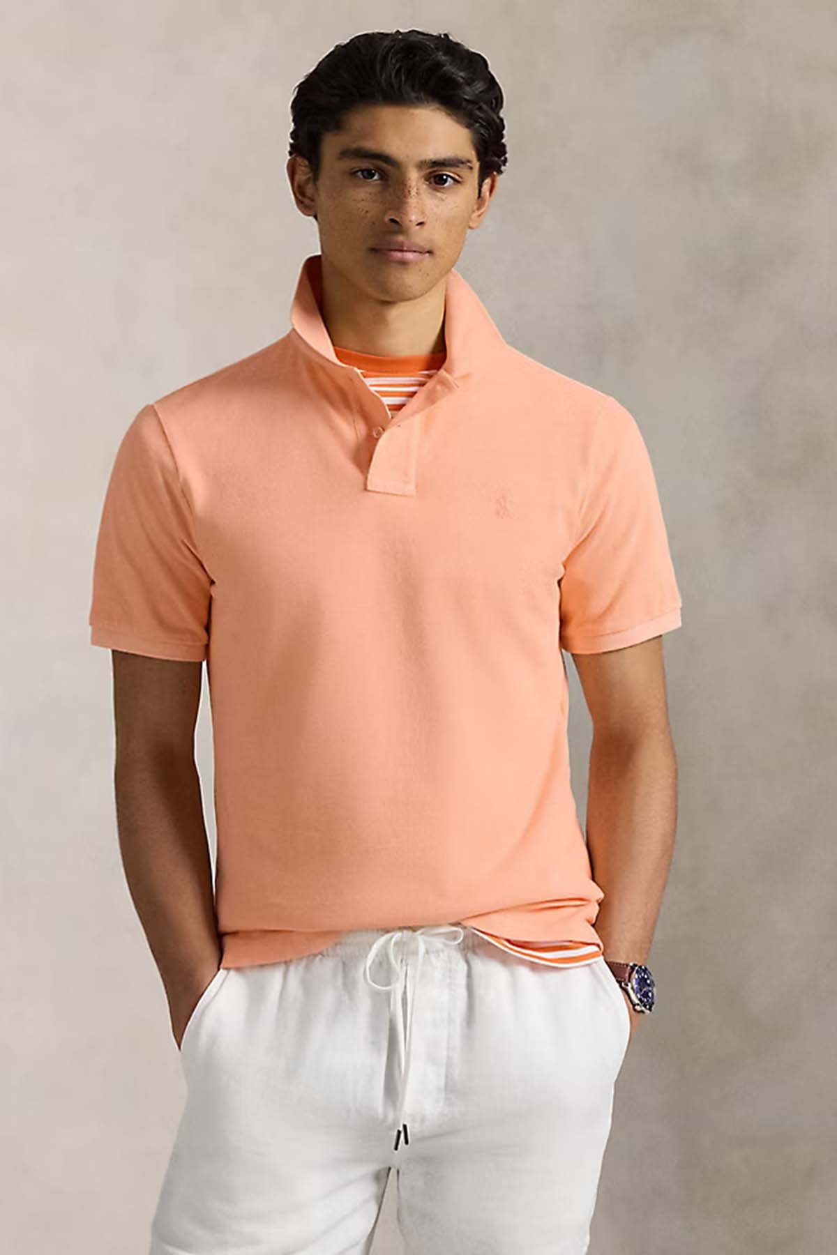 Polo Ralph Lauren Herren Piqué-Poloshirt Amber ORANGE Bild 2