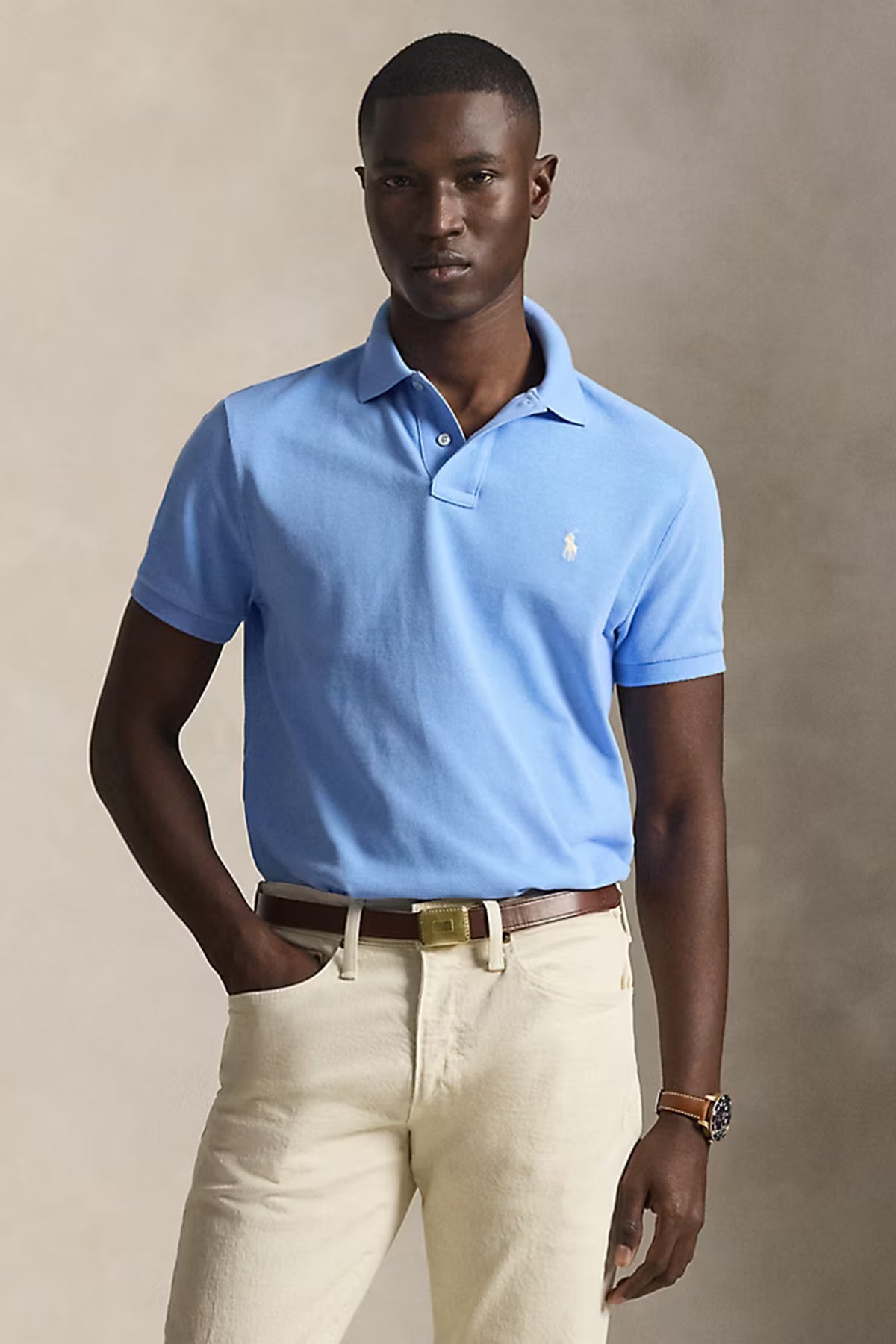 Polo Ralph Lauren Herren Piqué-Poloshirt Blue Lagoon BLUE LAGOON/C8125 Bild 2