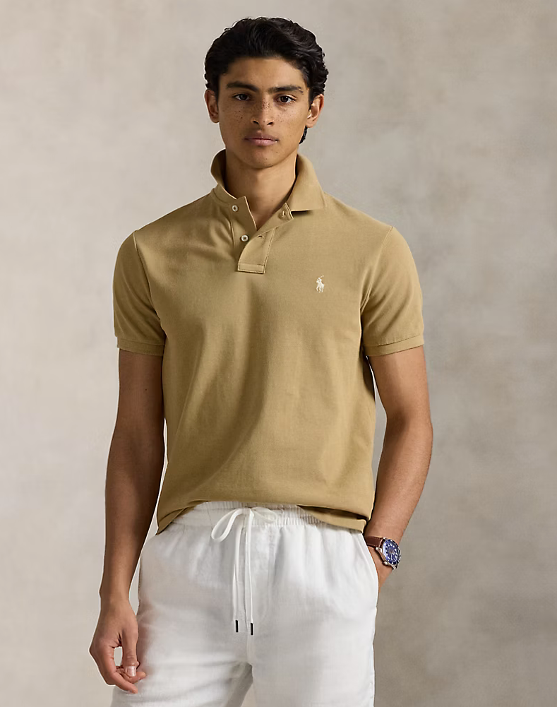 Polo Ralph Lauren Herren Piqué-Poloshirt Cafe Tan HELLBRAUN Bild 2