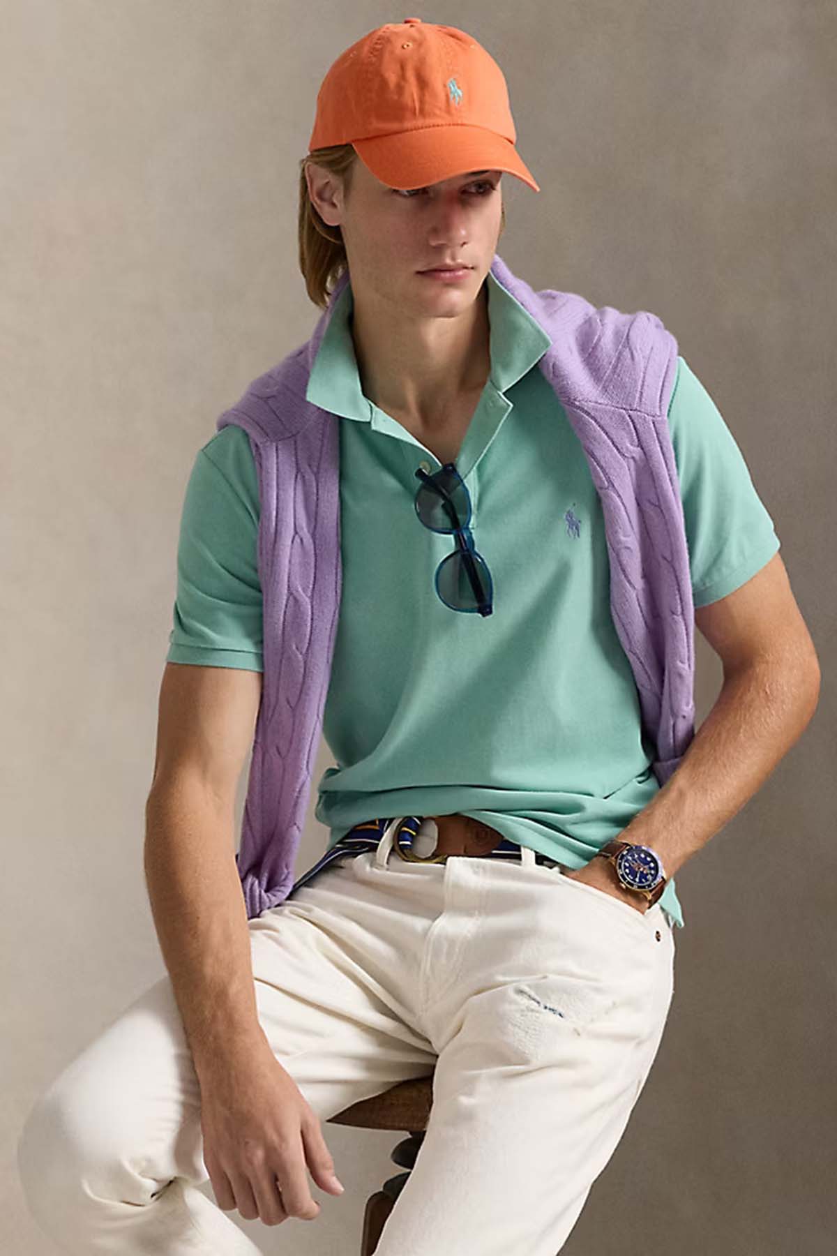 Polo Ralph Lauren Herren Piqué-Poloshirt Celadon HELLGRÜN Bild 3