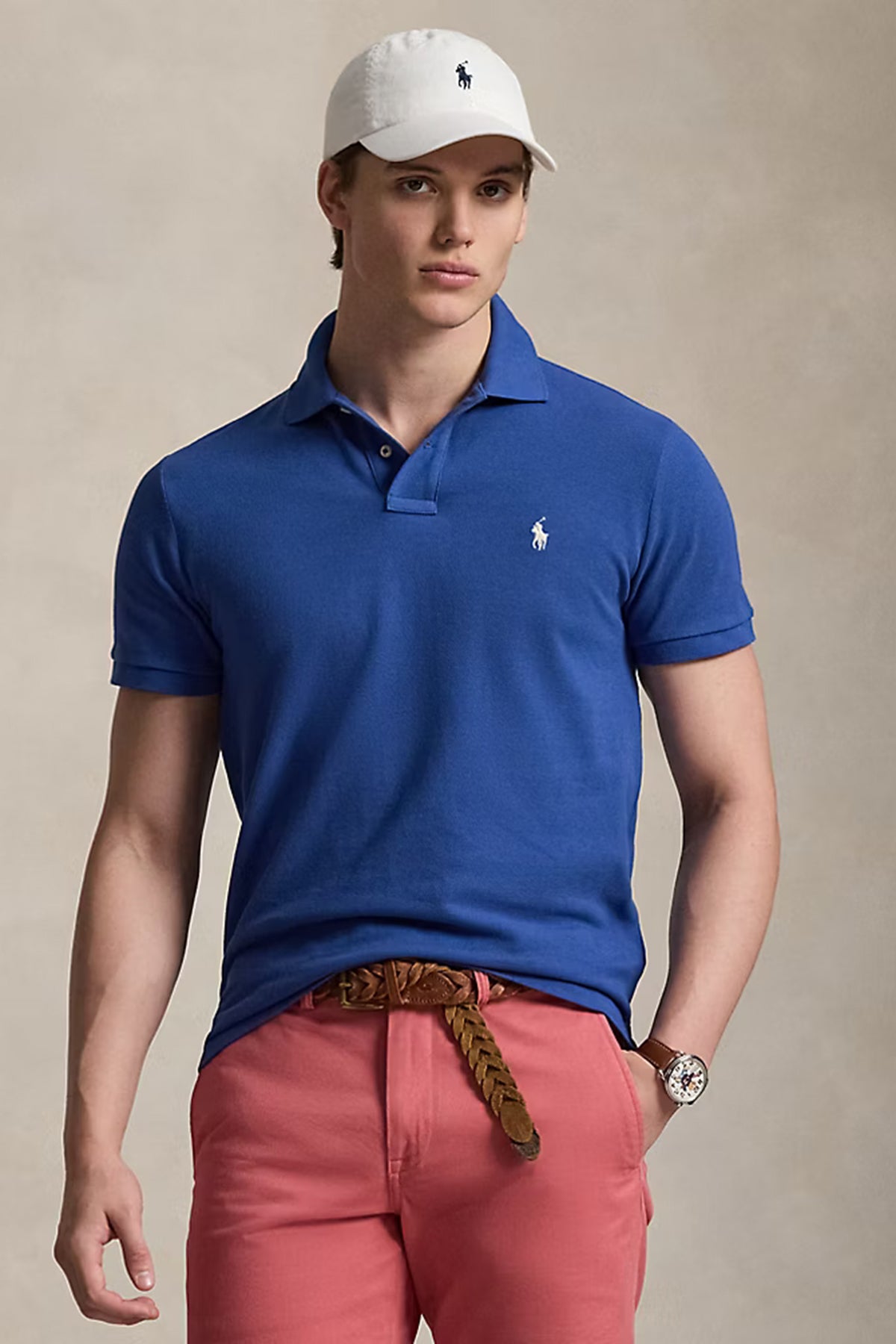 Polo Ralph Lauren Herren Piqué-Poloshirt Dusty Azure DUSTY AZURE/CREAM PP Bild 2