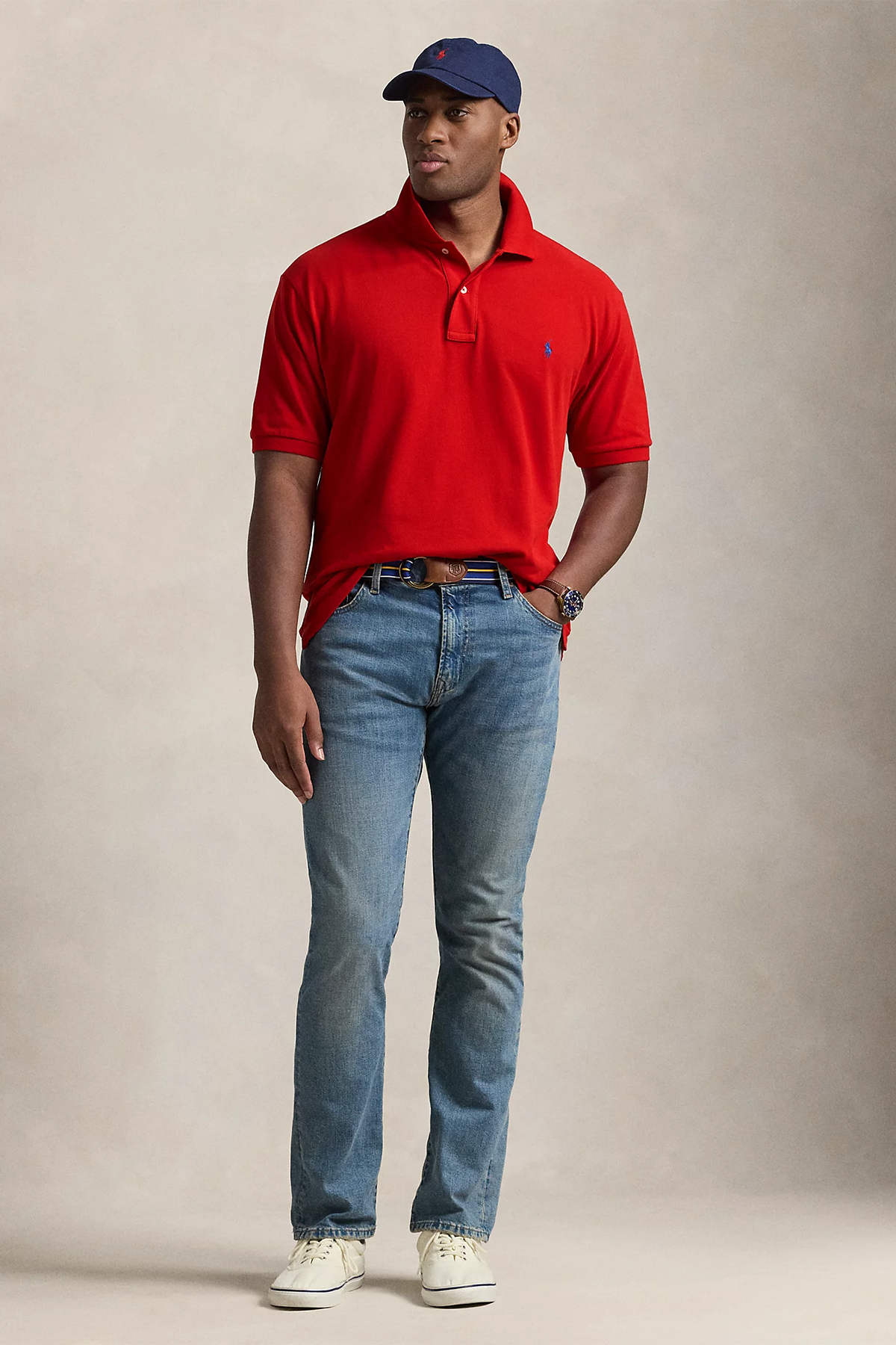 Polo Ralph Lauren Herren Piqué-Poloshirt Martini Red DUNKELROT Bild 2