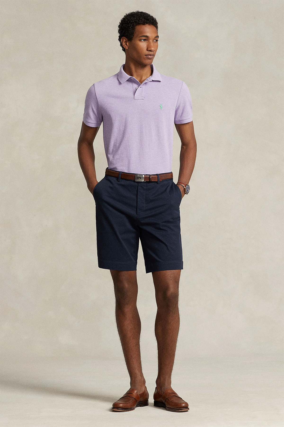 Polo Ralph Lauren Herren Piqué-Poloshirt Pastel Purple LILA Bild 2