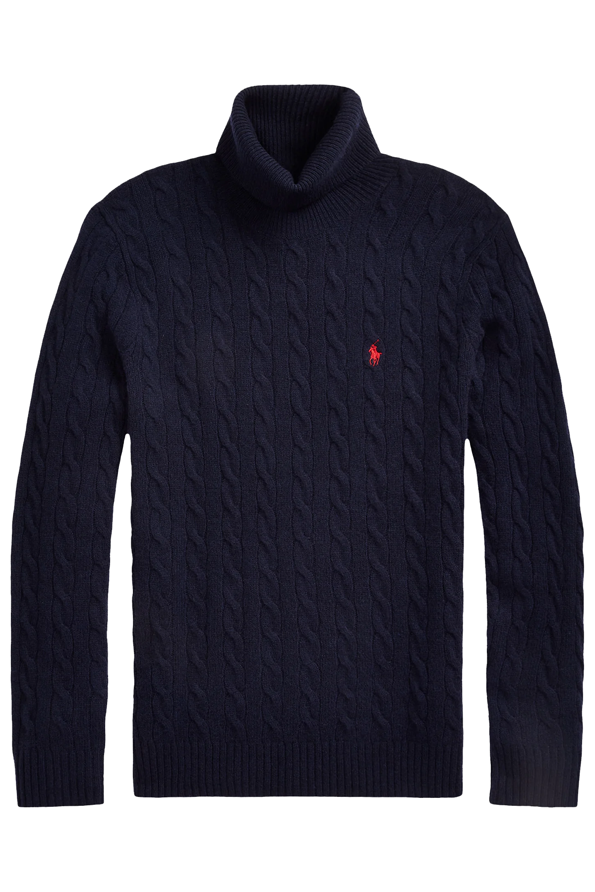 Polo Ralph Lauren Herren Rollkragenpullover mit Zopfmuster Hunter Navy HUNTER NAVY Bild 1