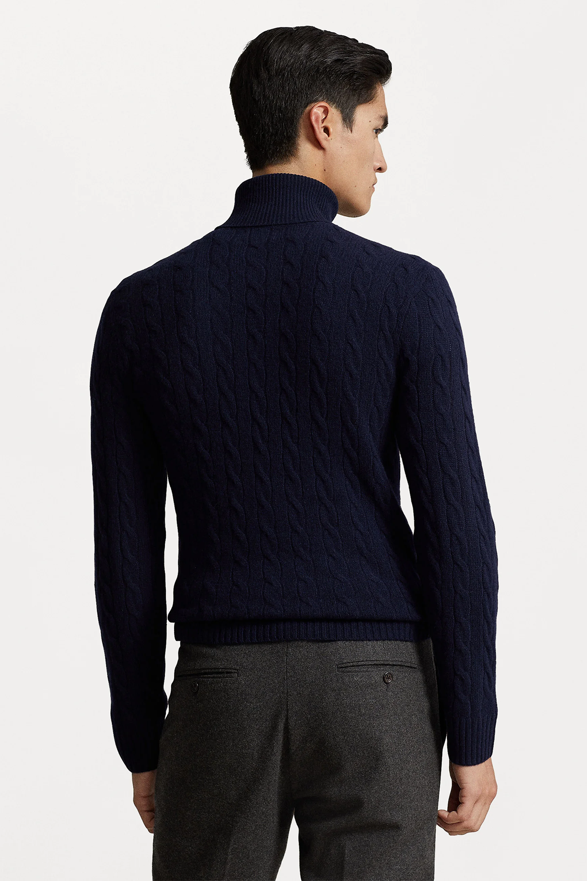 Polo Ralph Lauren Herren Rollkragenpullover mit Zopfmuster Hunter Navy HUNTER NAVY Bild 3
