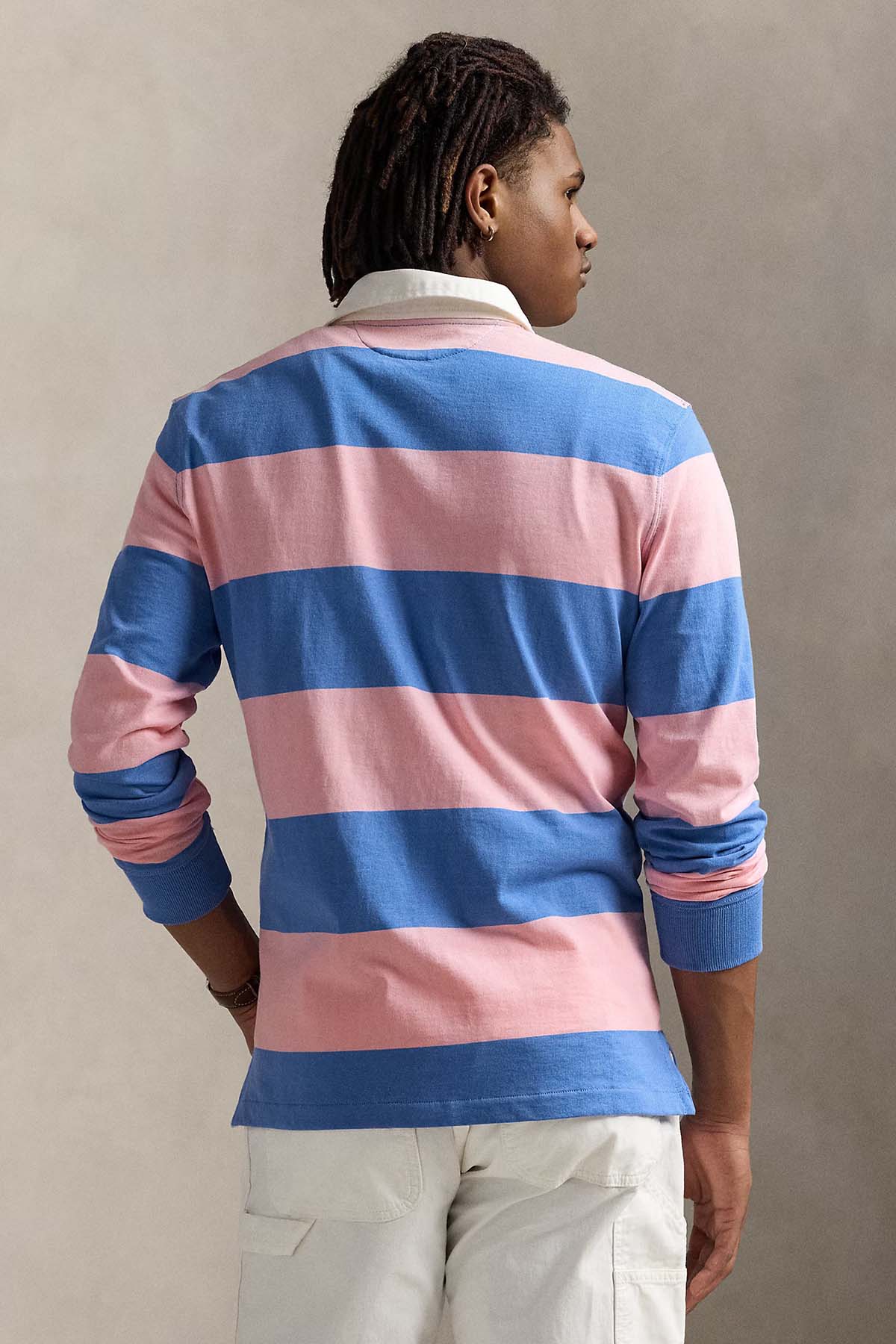 Polo Ralph Lauren Herren Rugbyhemd Garden Pink HELLBLAU Bild 3