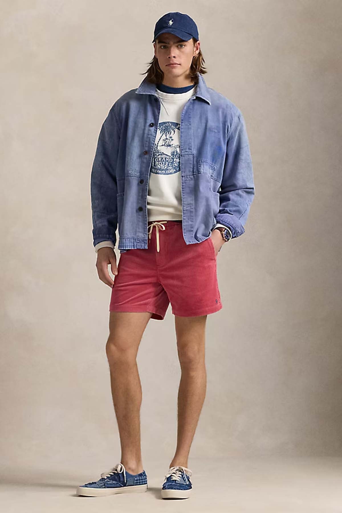 Polo Ralph Lauren Herren Shorts aus Kordsamt Adirondack Berry PINK Bild 2