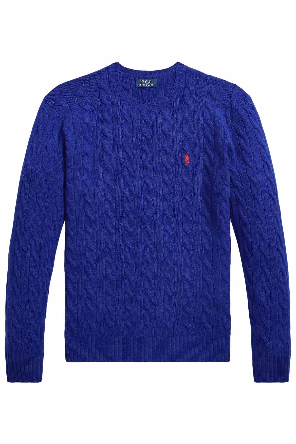 Polo Ralph Lauren Herren Strickpullover mit Zopfmuster Sibirischer Blaustern BLAU Bild 1