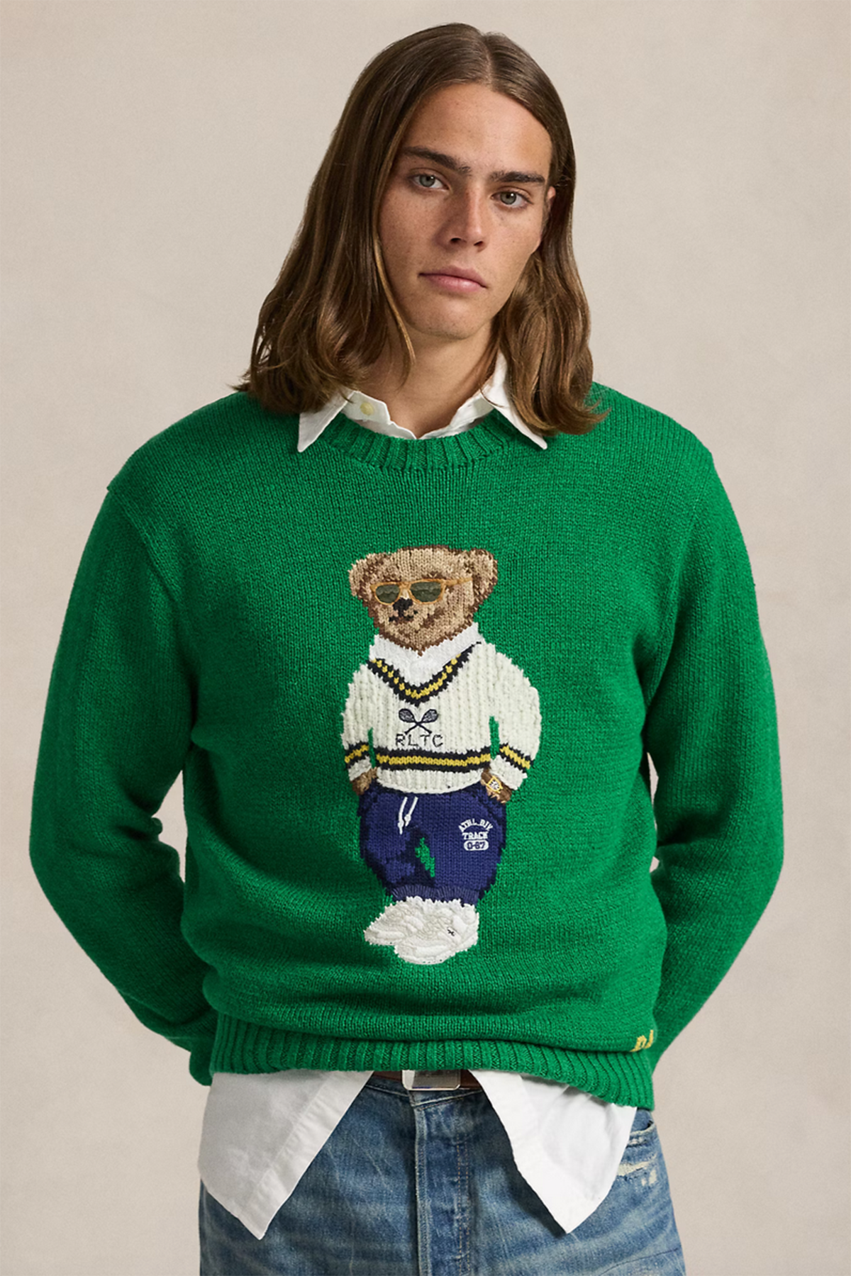 Polo Ralph Lauren Herren Strickpullover Polo Bear Grün GRÜN Bild 2