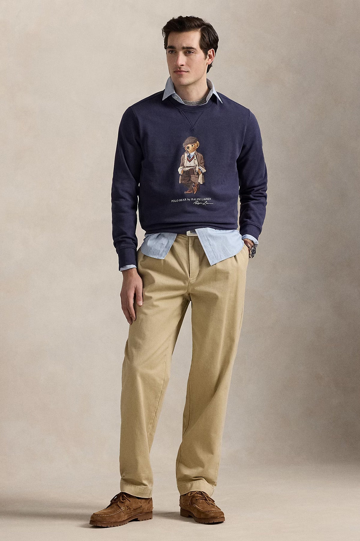 Polo Ralph Lauren Herren Sweatshirt mit Polo Bear Faded Blue FA25 FADED BLUE HRTG BEAR Bild 2