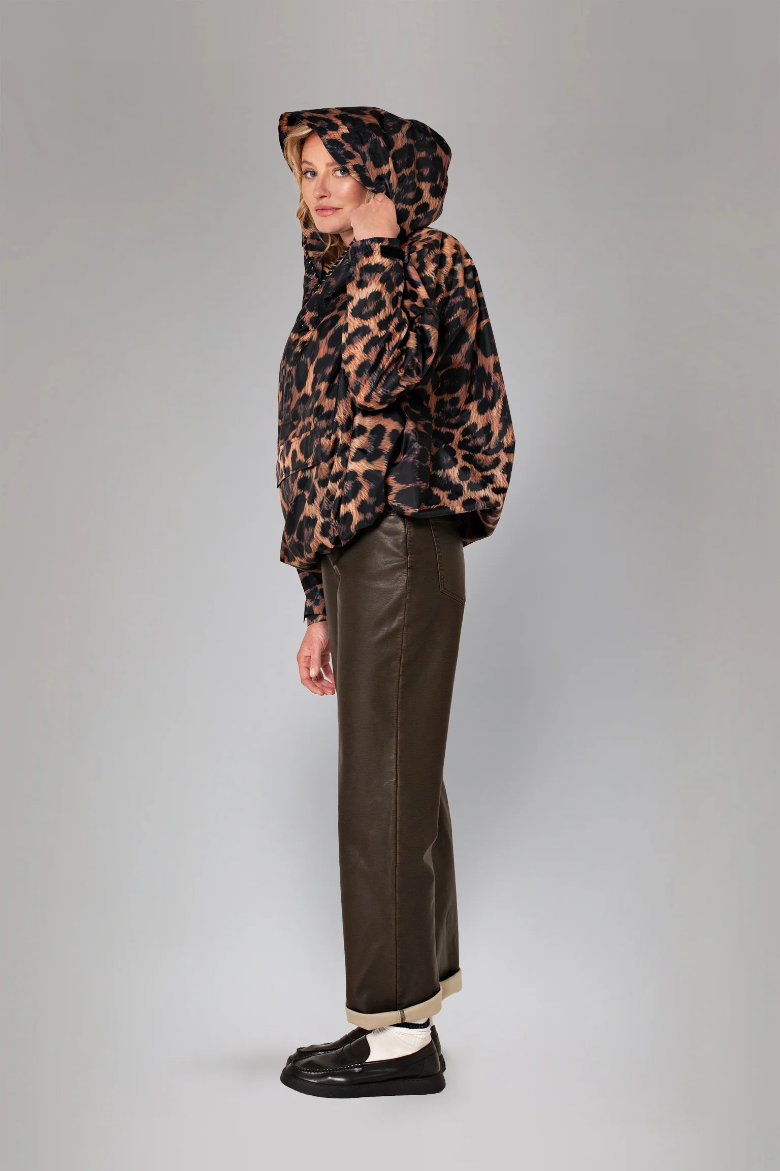 Rainkiss Unisex Anorak Dark Leopard Braun BRAUN Bild 2