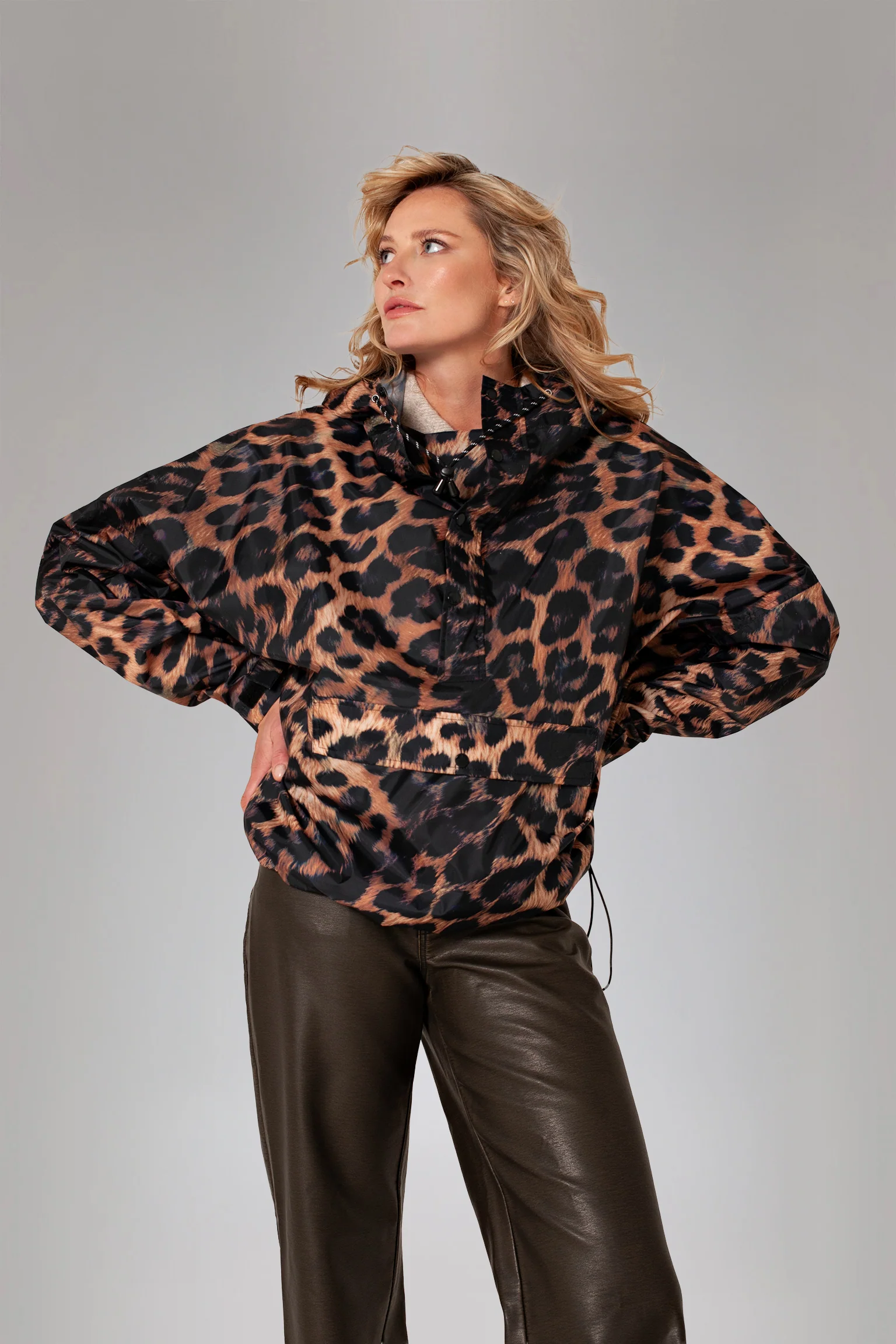 Rainkiss Unisex Anorak Dark Leopard Braun BRAUN Bild 3