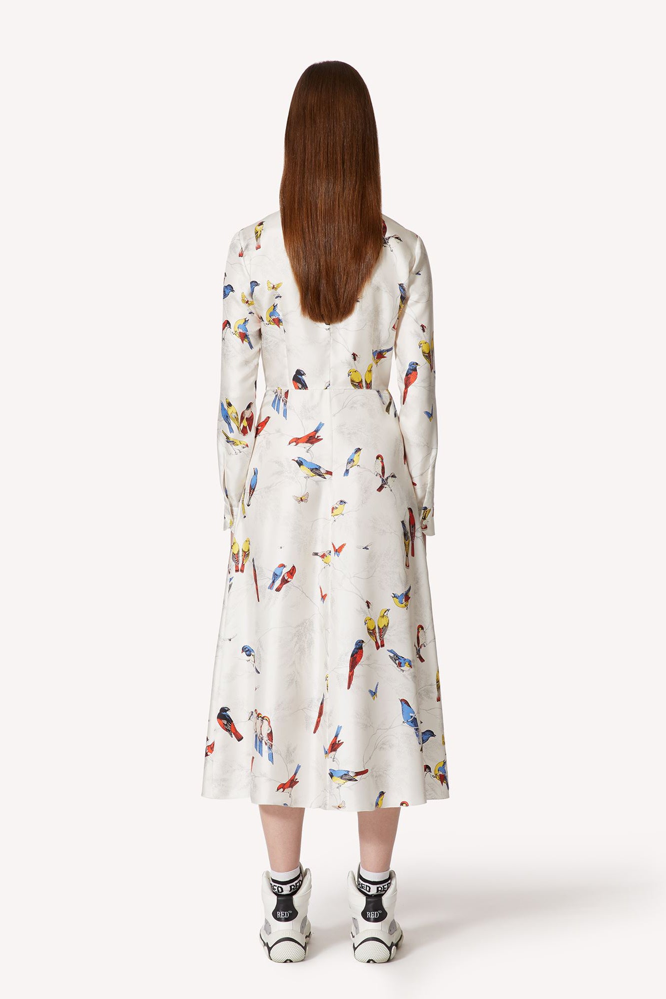 Red Valentino Damen Seidenkleid mit Print Latte NATUR-WEISS Bild 4