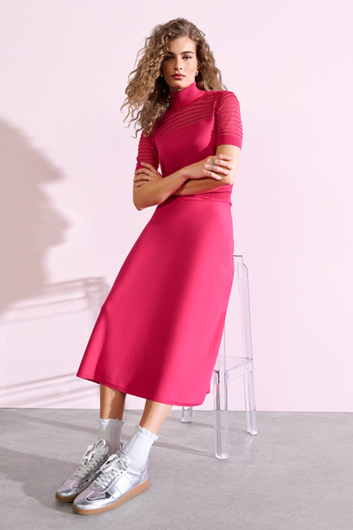 Riani Damen Strickrock Pink PINK Bild 2