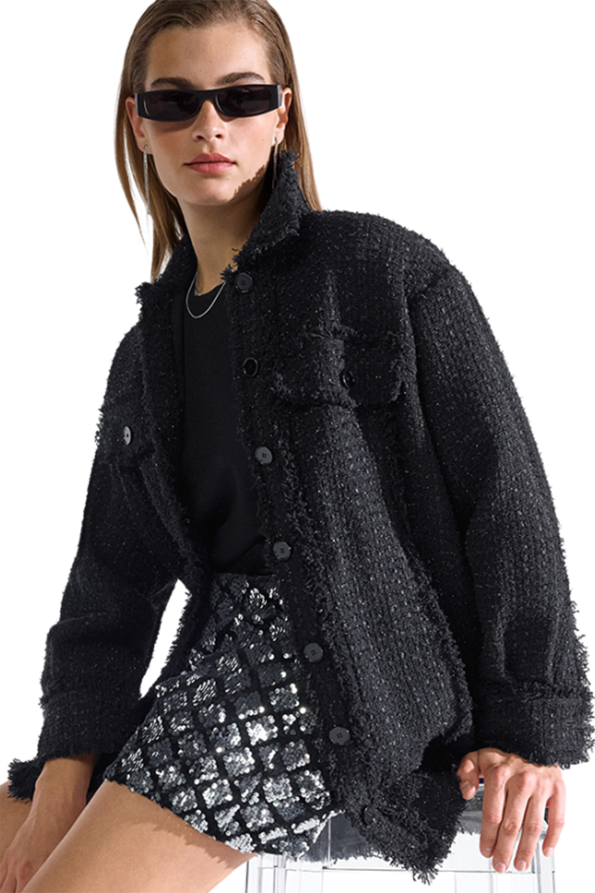 Riani Damen Tweedjacke Schwarz SCHWARZ Bild 2