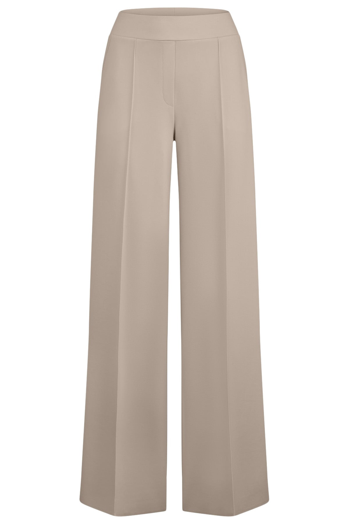 Riani Damen Wide-Fit Hose aus Scuba, Beige 819 Bild 1