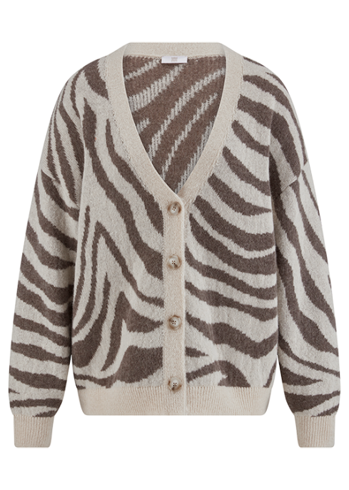 Riani Damen Zebra-Strickjacke Oat Patterned BEIGE Bild 1