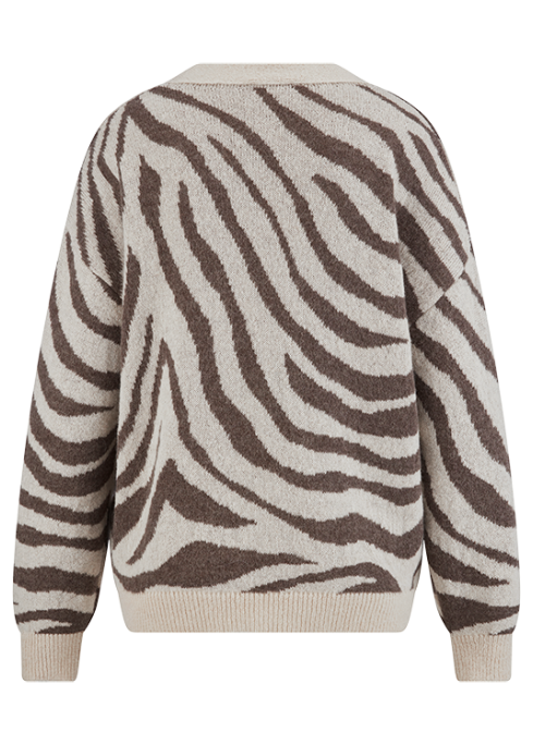 Riani Damen Zebra-Strickjacke Oat Patterned BEIGE Bild 4