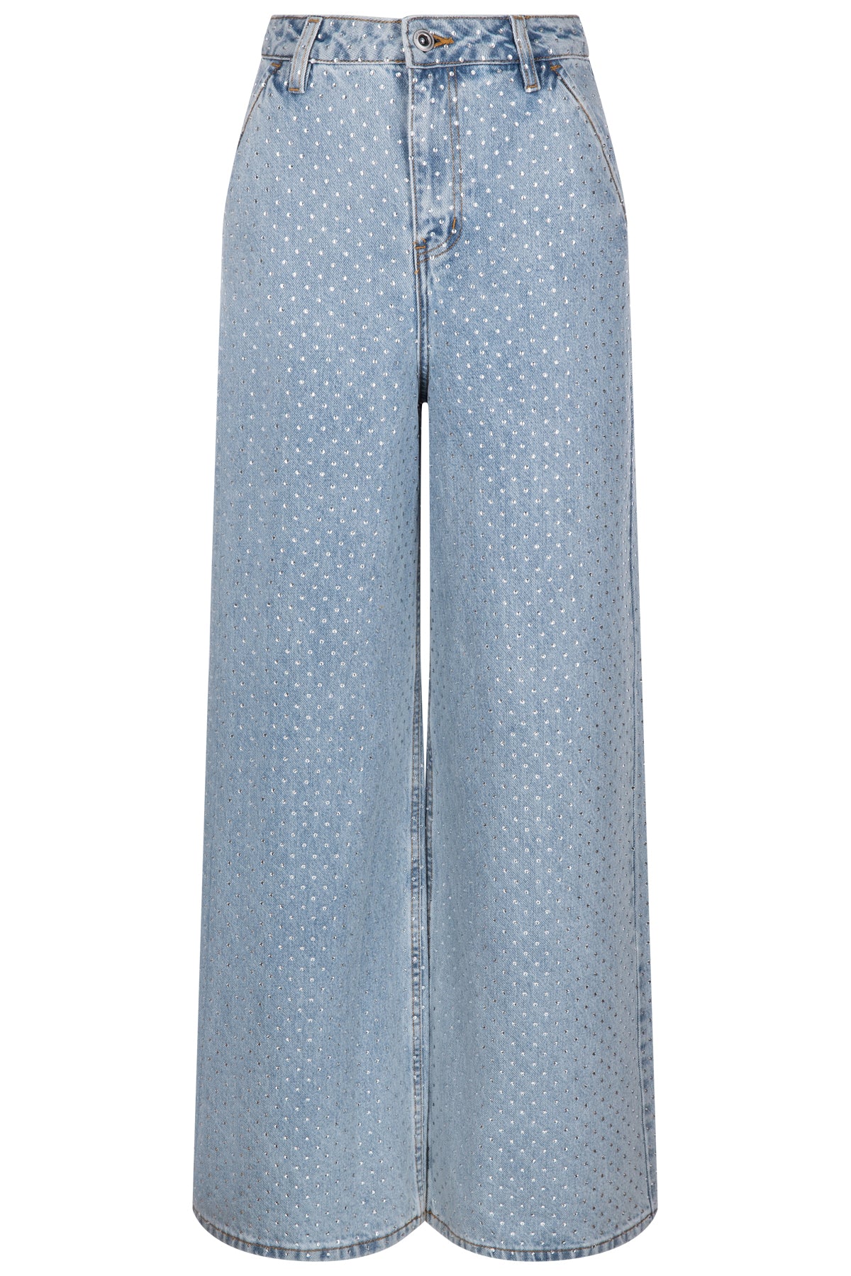 self-portrait Damen Blue Rhinestone Jeans Hellblau BLAU Bild 1