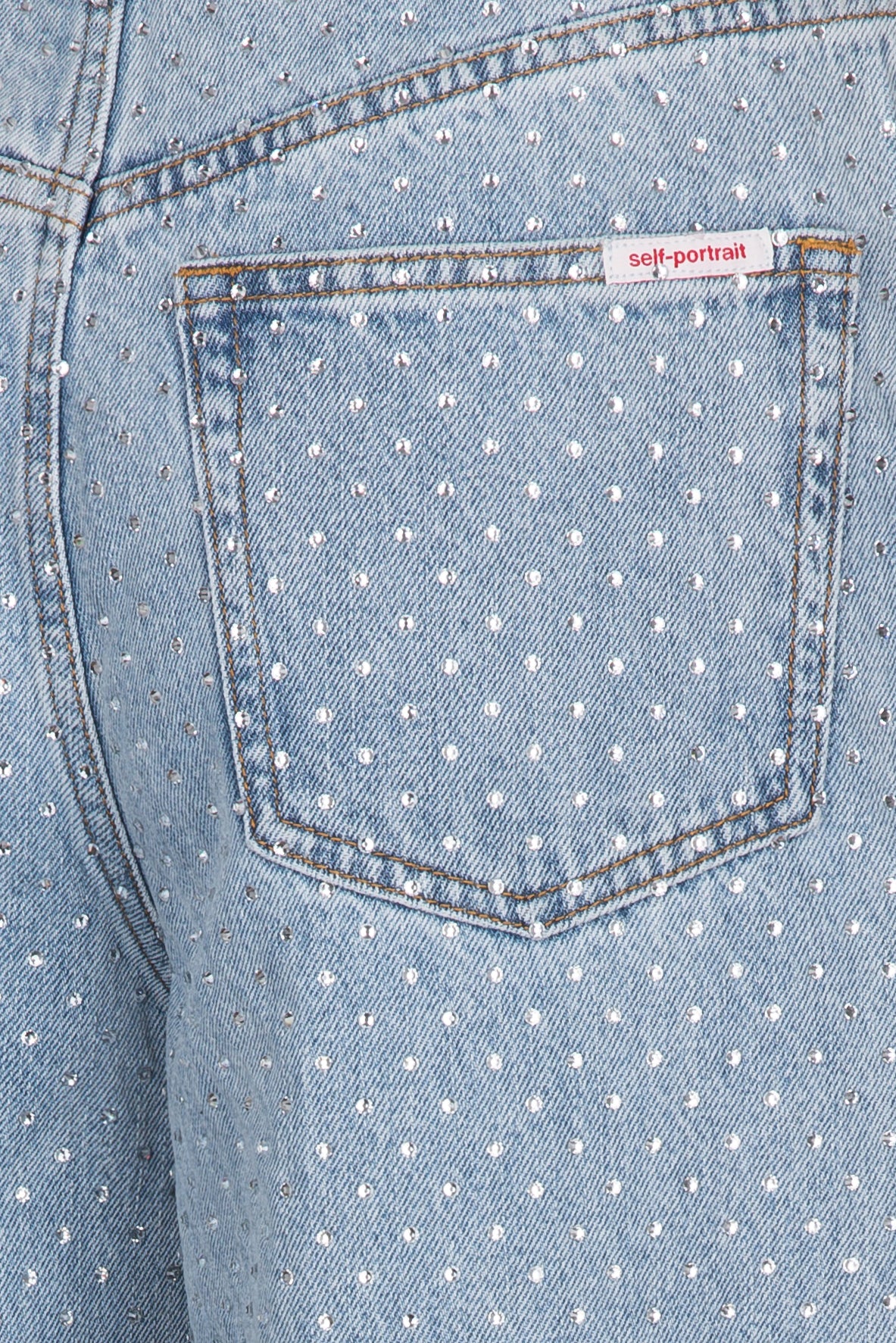 self-portrait Damen Blue Rhinestone Jeans Hellblau BLAU Bild 5