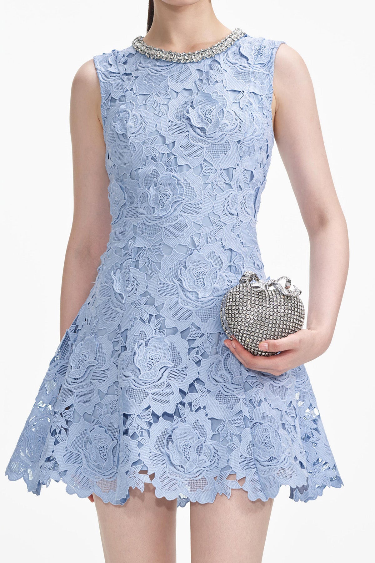 self-portrait Damen Minikleid Hellblau BLAU Bild 5
