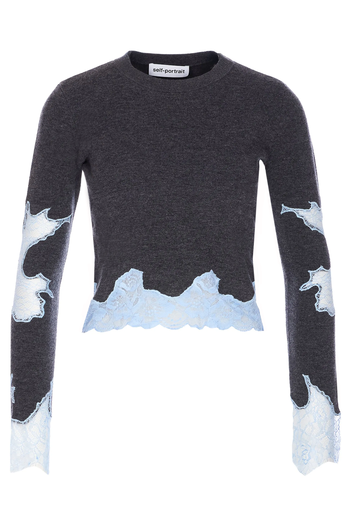 self-portrait GREY CONTRAST LACE JUMPER GREY GREY Bild 1