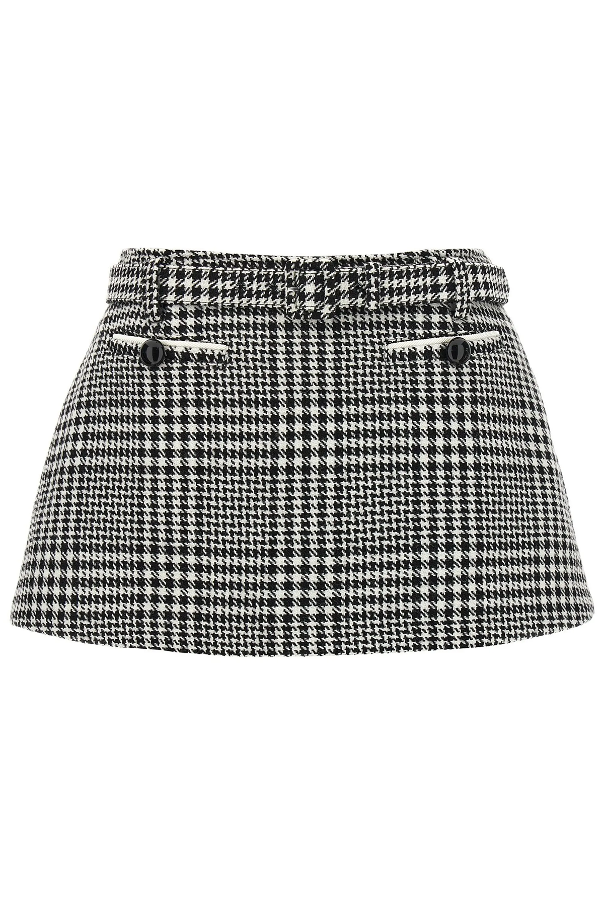 self-portrait HOUNDSTOOTH MINI SKIRT BLACK AND WHITE BLACK AND WHITE Bild 1