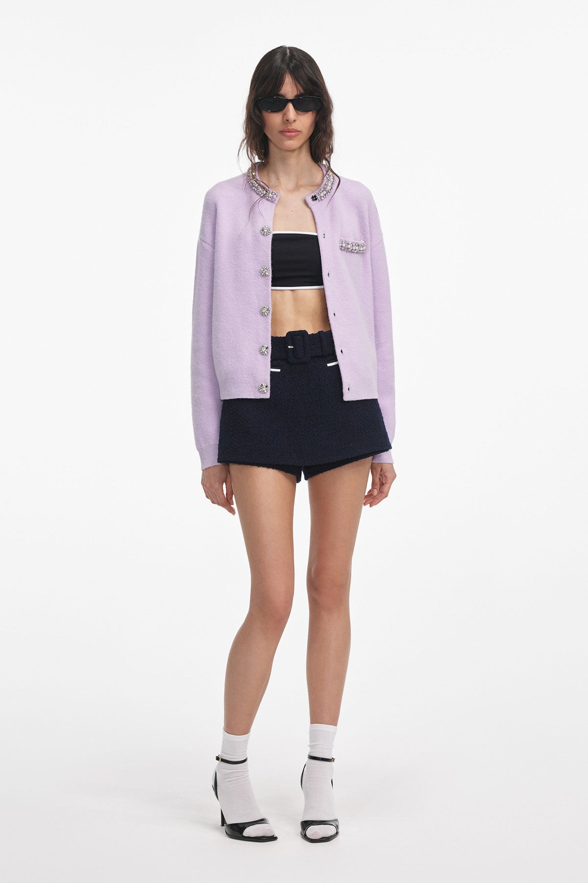 self-portrait LILAC CRYSTAL TRIM CARDIGAN LILAC LILAC Bild 2