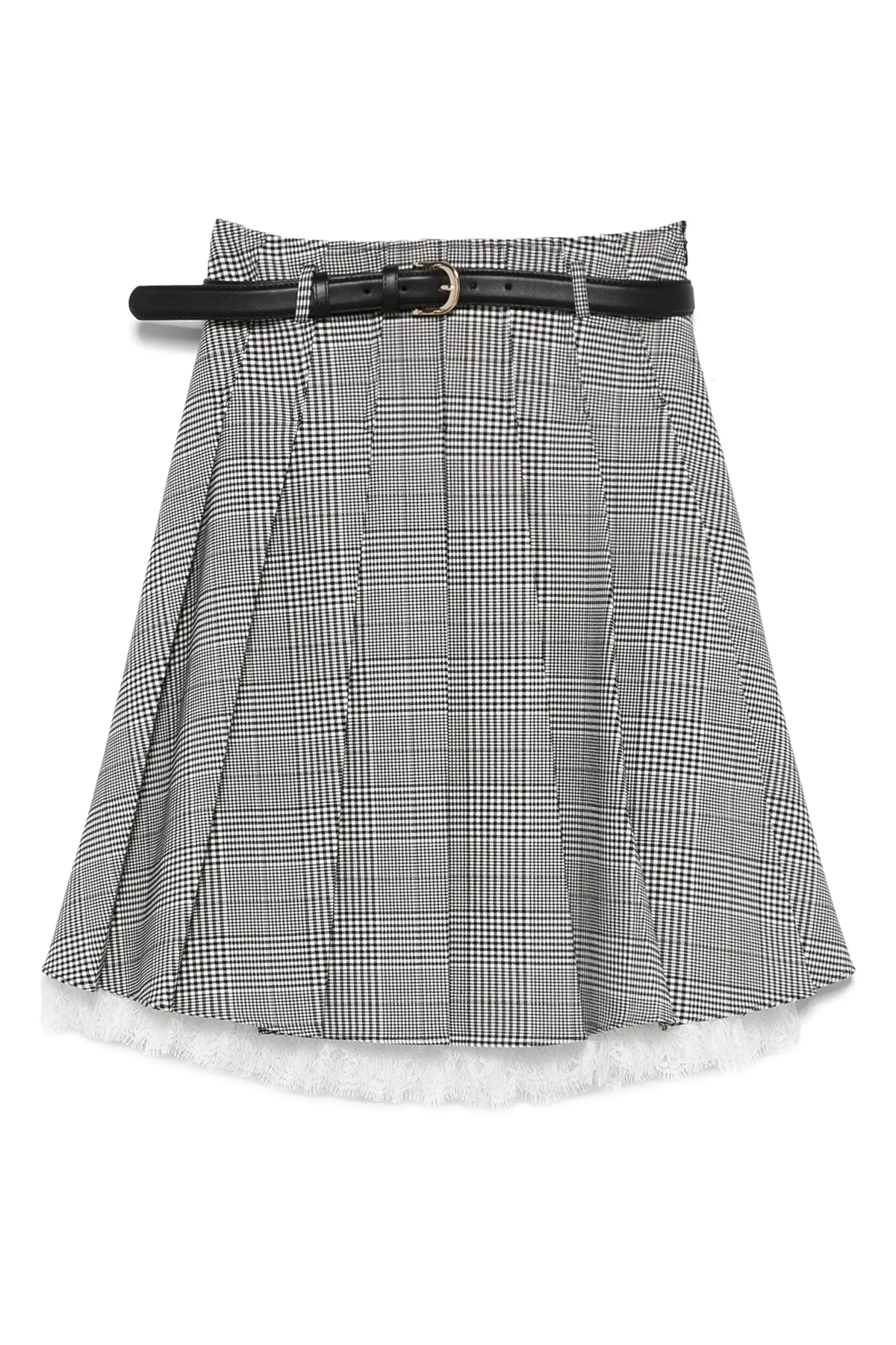 self-portrait PRINCE OF WALES CHECK PLEATED MIDI SKIRT BLACK AND WHITE BLACK AND WHITE Bild 1